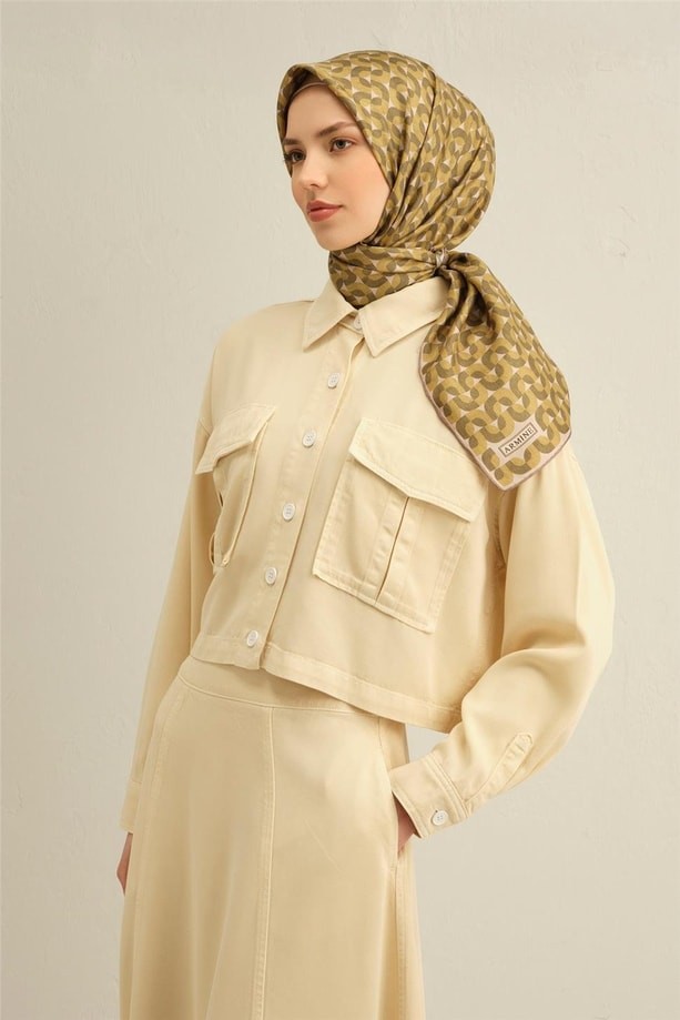 Armine - 2025 İlkbahar Yaz Twill İpek Eşarp 9321D - 36
