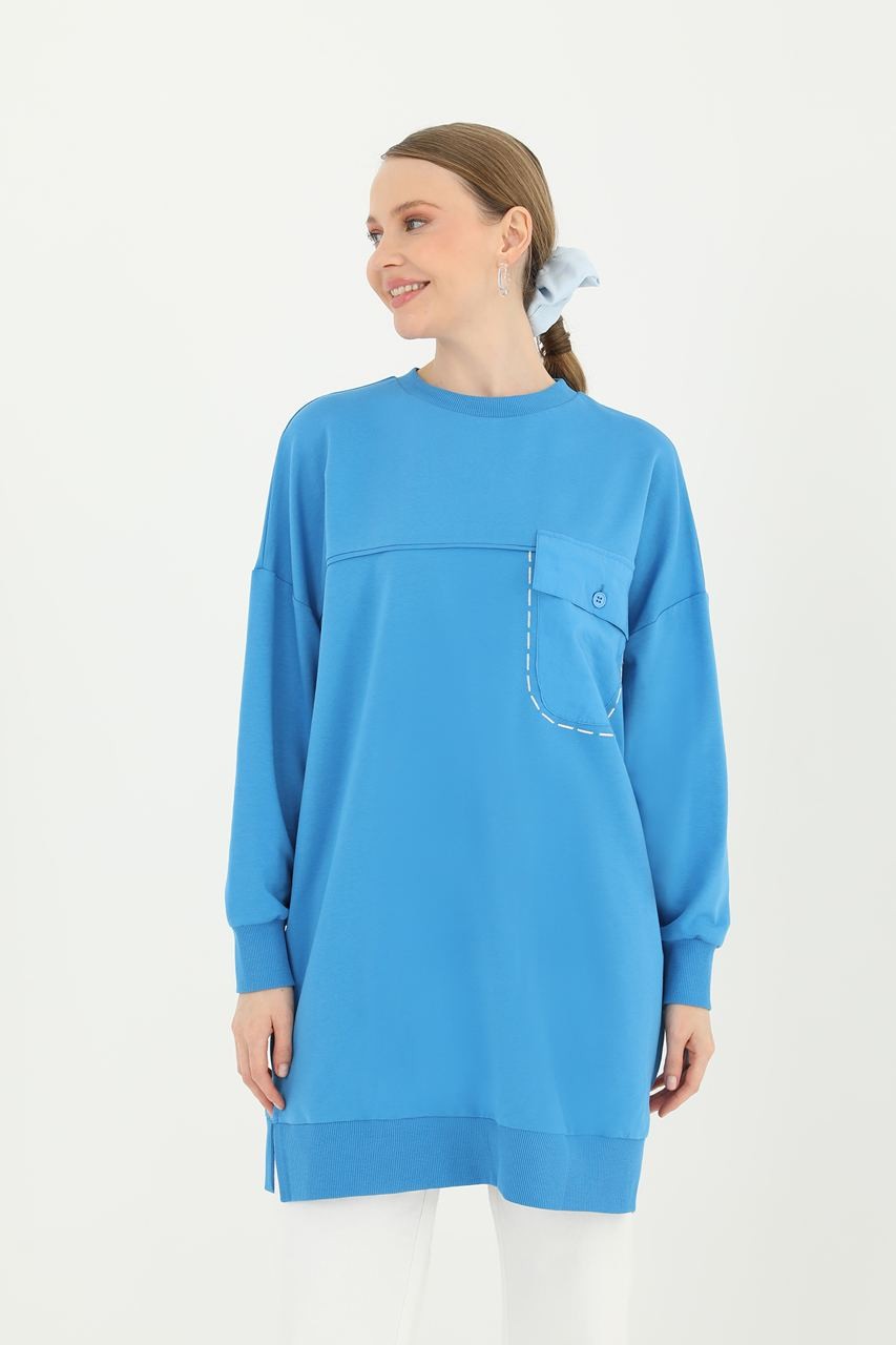 Puane - Tunik Sweatshirt - Mavi