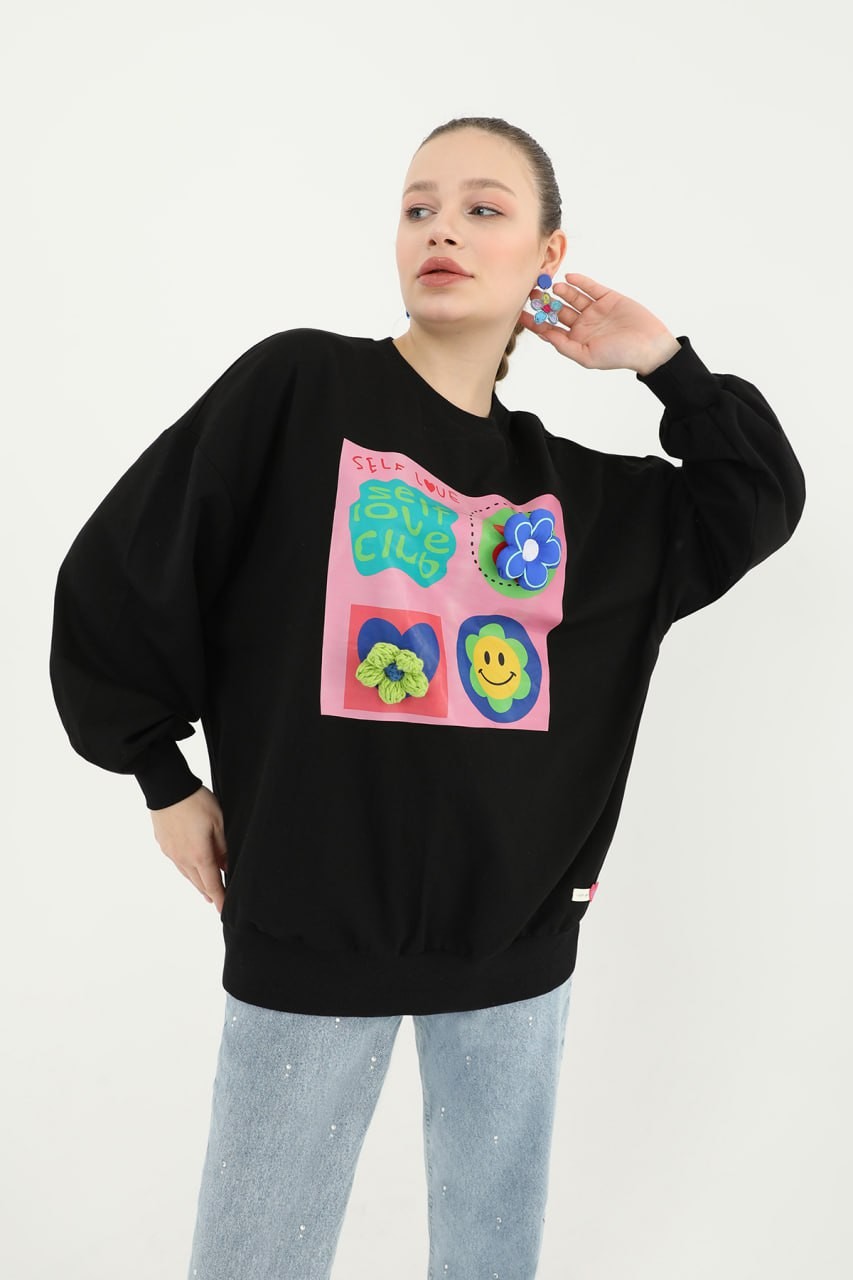 Puane - Üç Boyutlu Sweatshirt