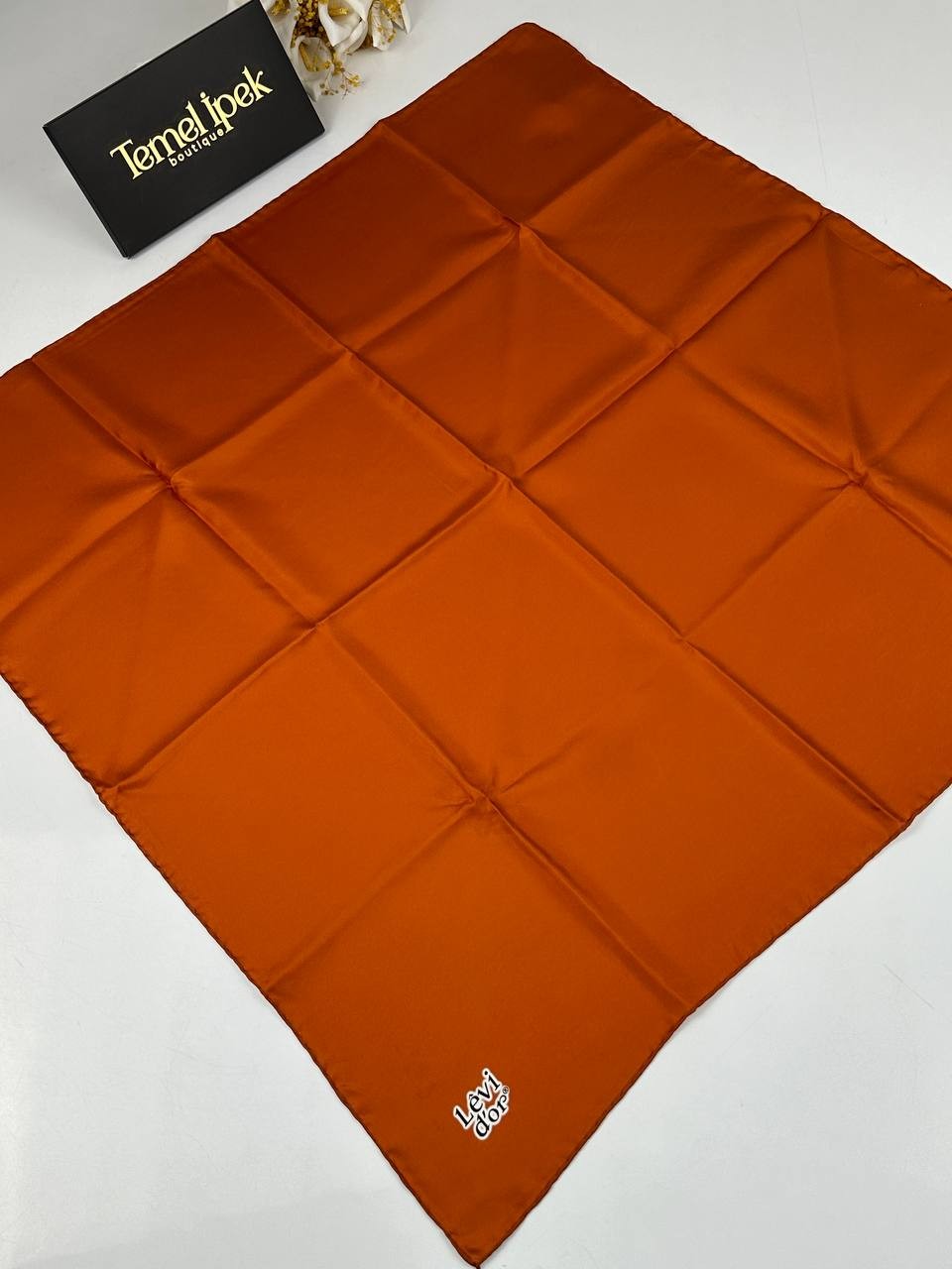 Levidor - Düz Renk Twill İpek Eşarp - 10