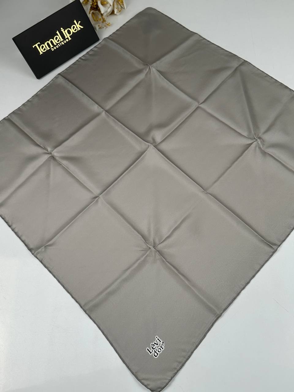 Levidor - Düz Renk Twill İpek Eşarp - 23
