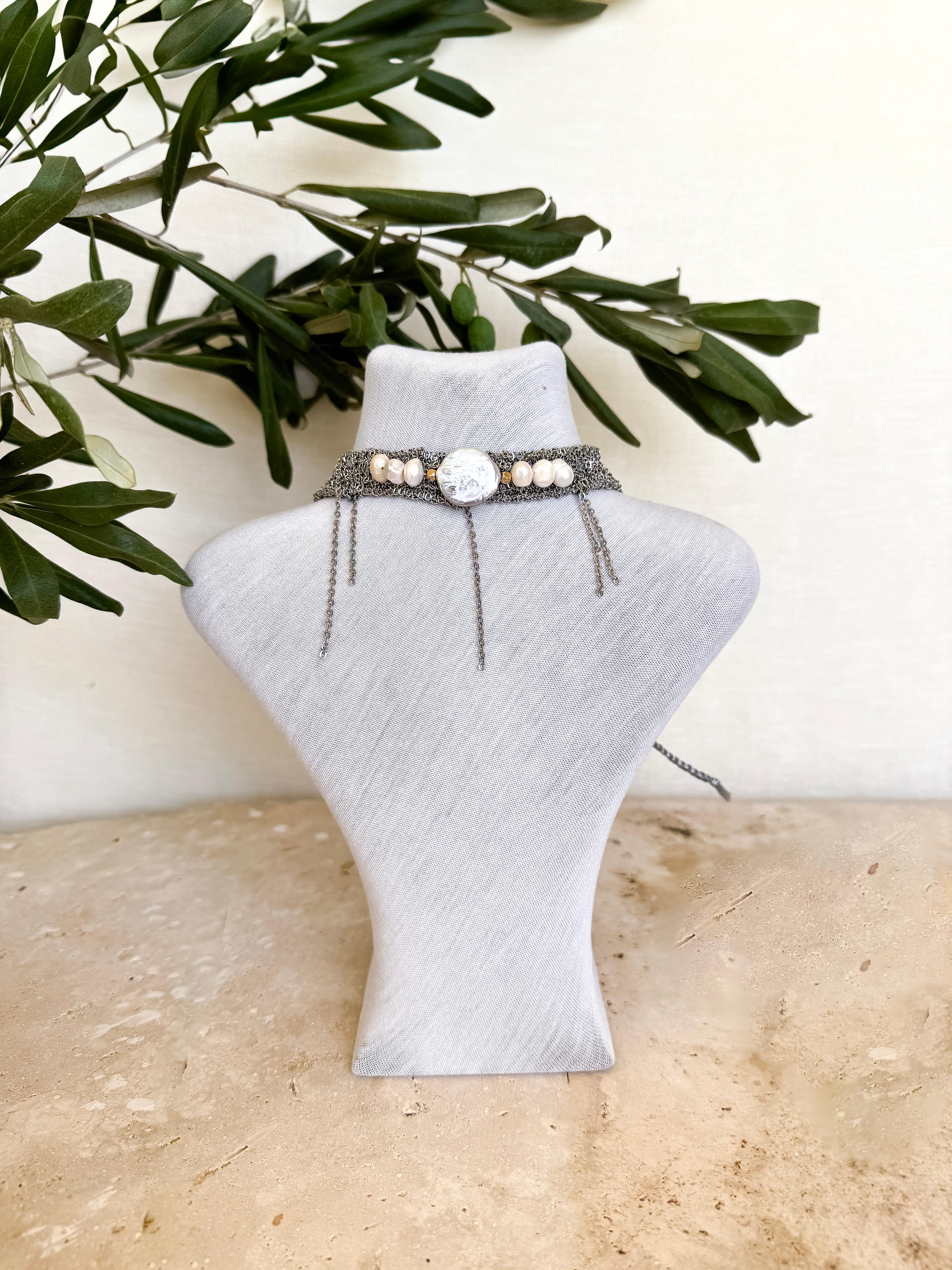 Artemis Silver Choker Kolye