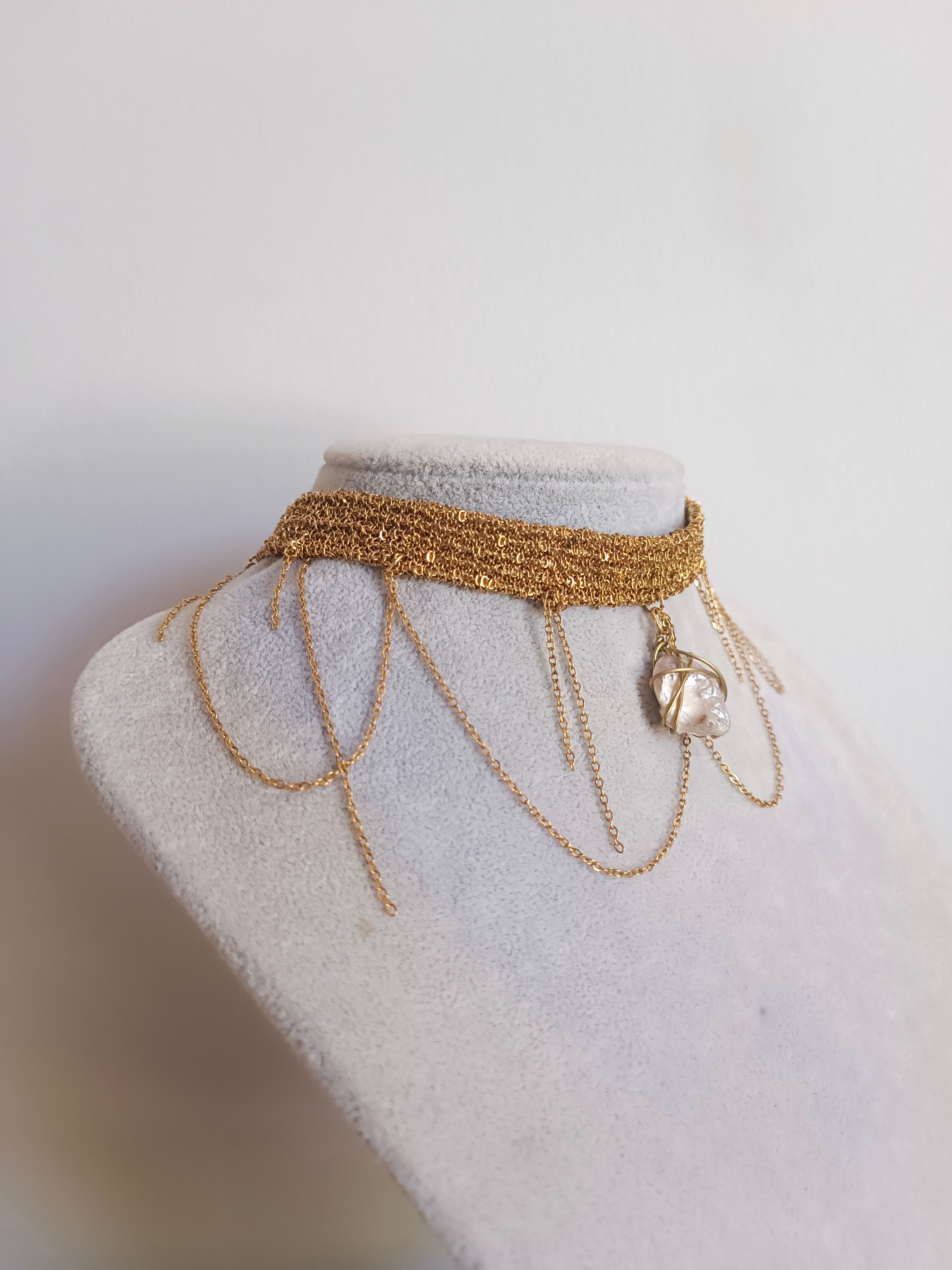 Kleo Gold Choker Kolye