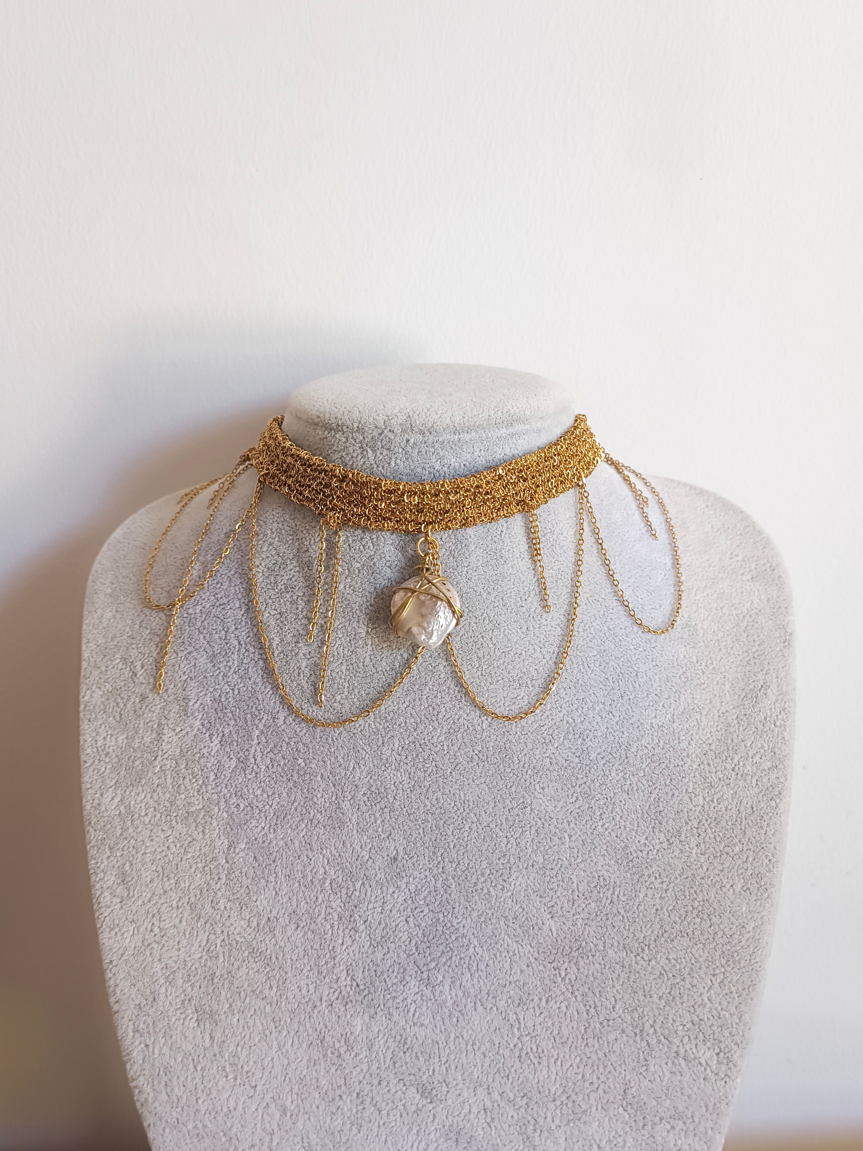 Kleo Gold Choker Kolye