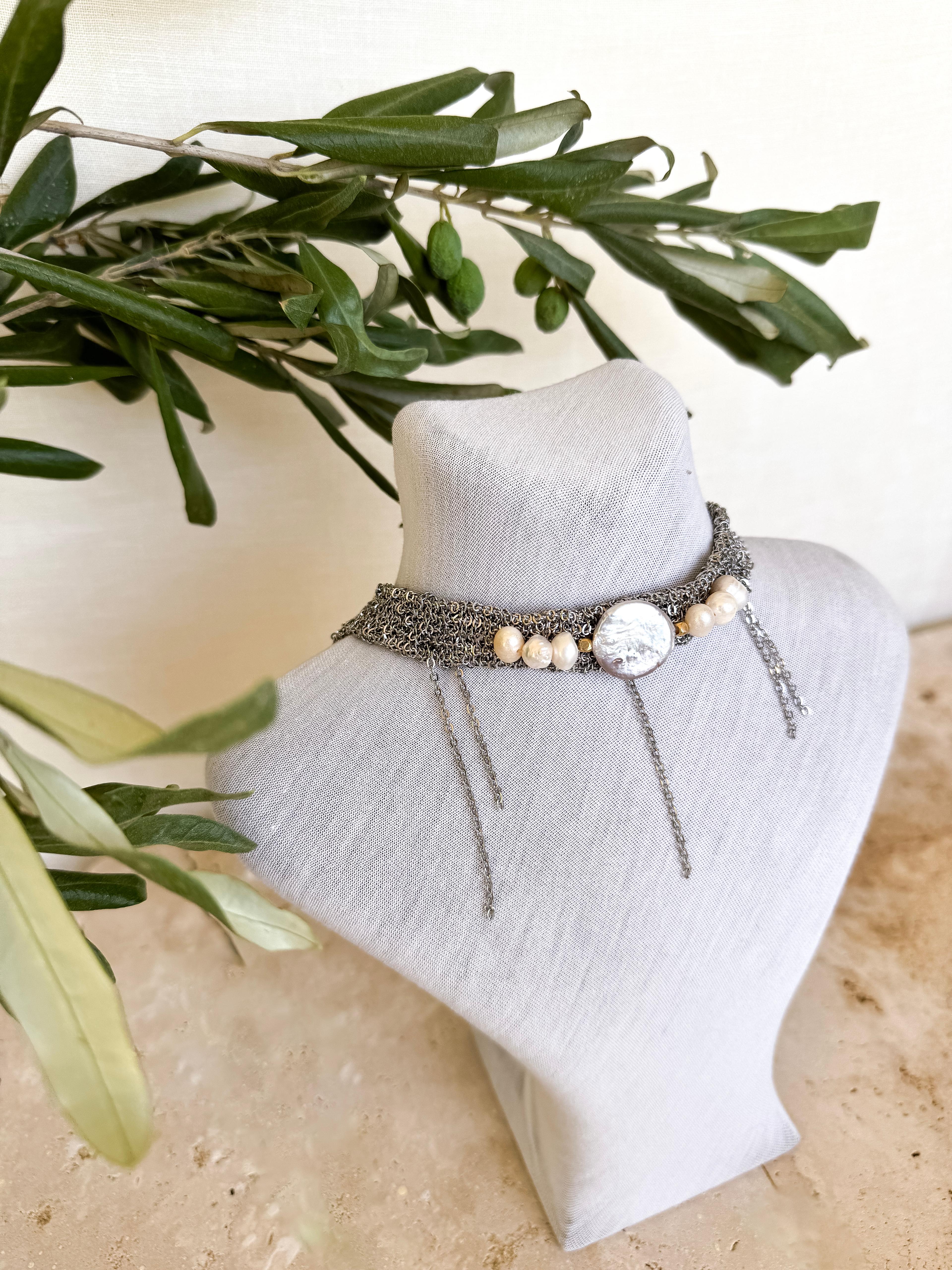 Artemis Silver Choker Kolye