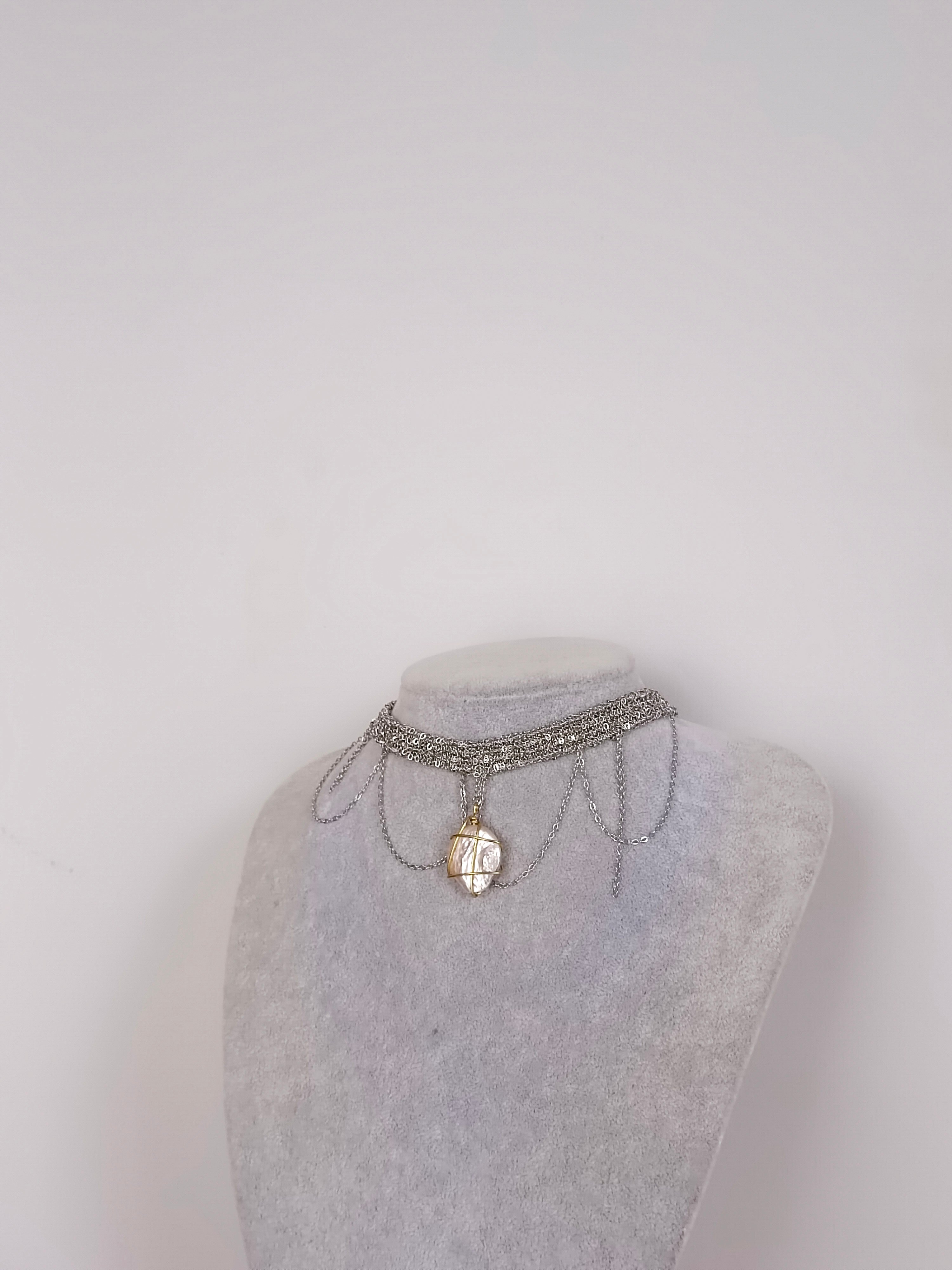 Kleo Silver Choker Kolye