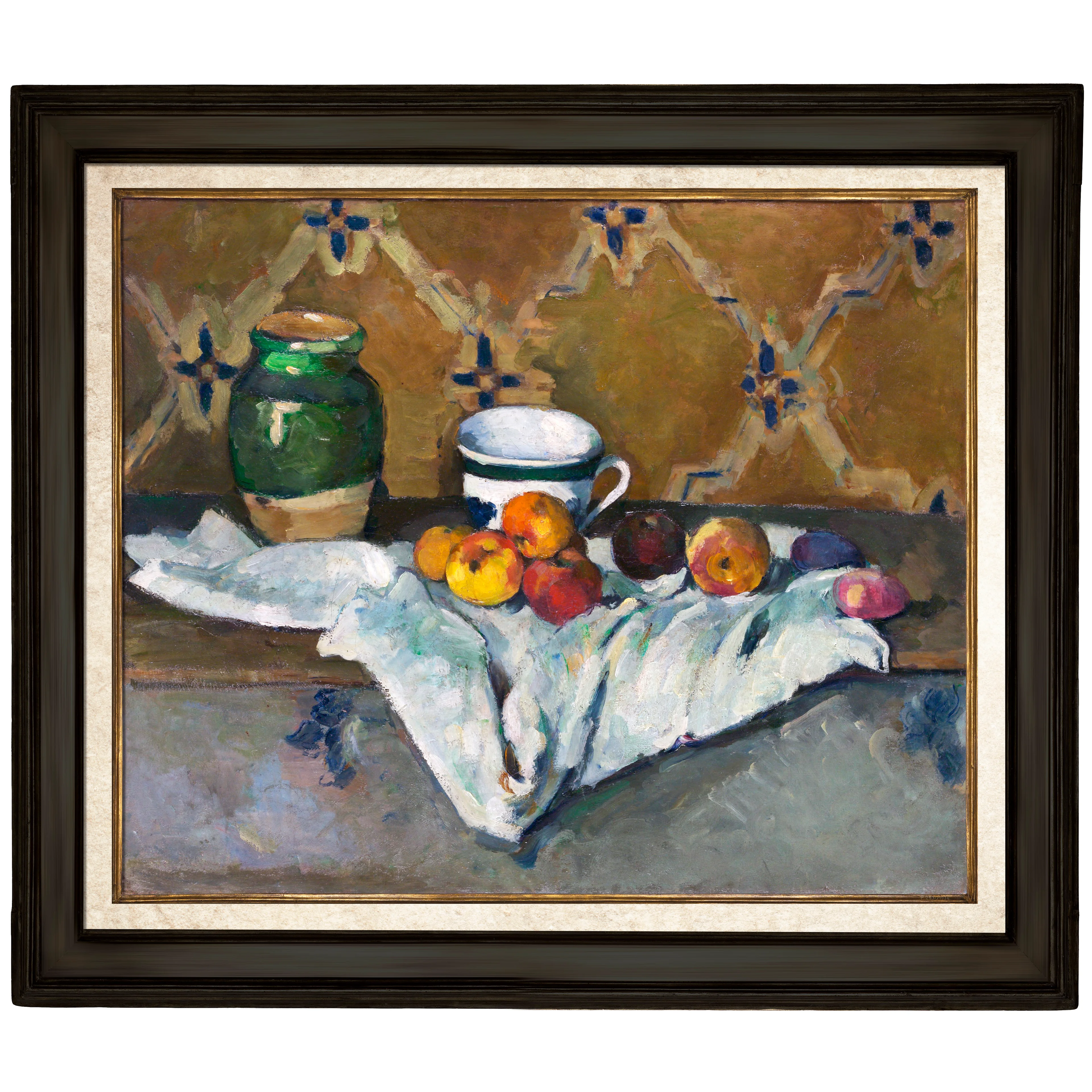 Kavanoz, Fincan ve Elmalı Natürmort - Paul Cézanne