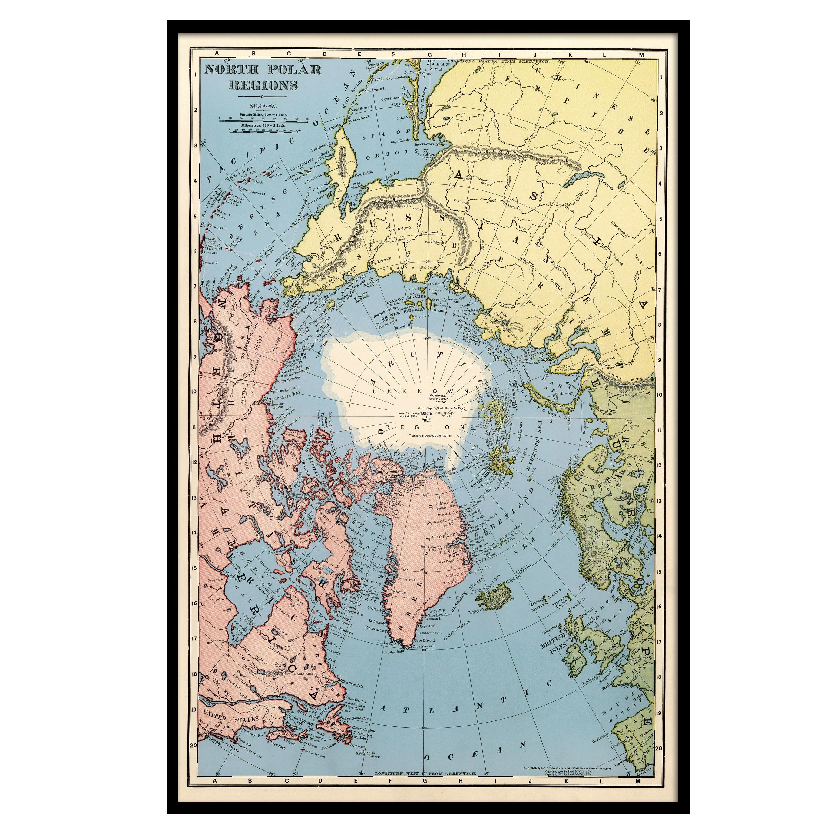 Kuzey Kutup Bölge Haritası (1912)