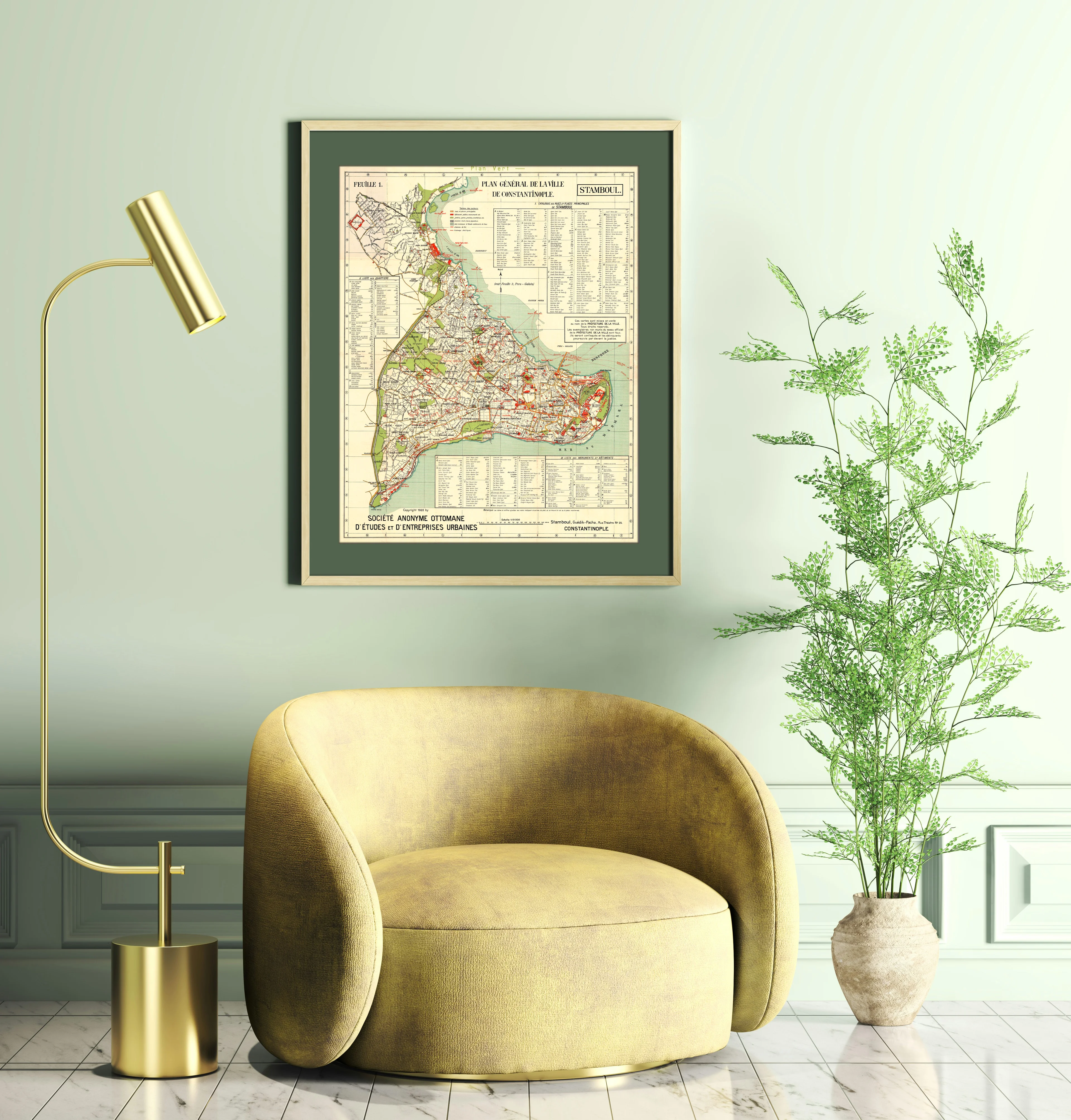 İstanbul Tarihi Yarımada Haritası (1922)