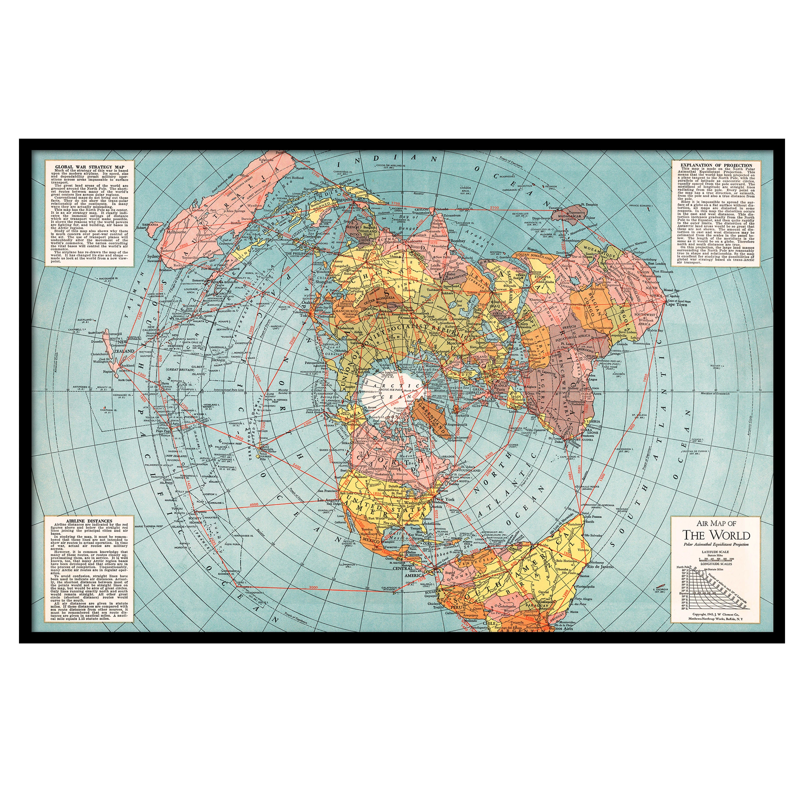 Yeryüzü Hava Yolları Haritası (1943)