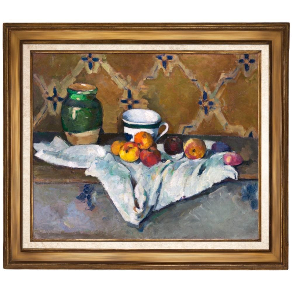 Kavanoz, Fincan ve Elmalı Natürmort - Paul Cézanne