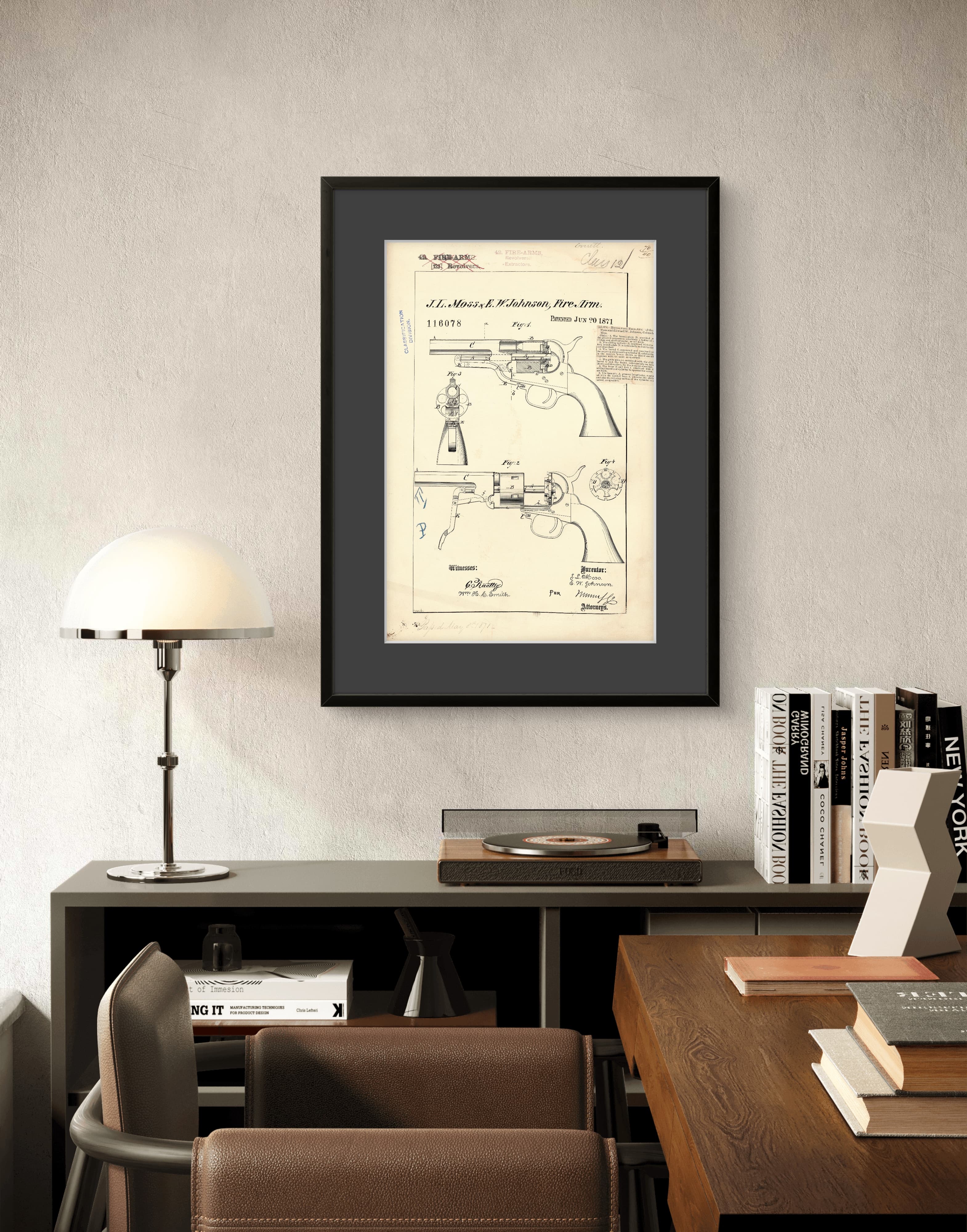 J. L. Moss & E. W. Johnson Revolver Tabanca Patenti