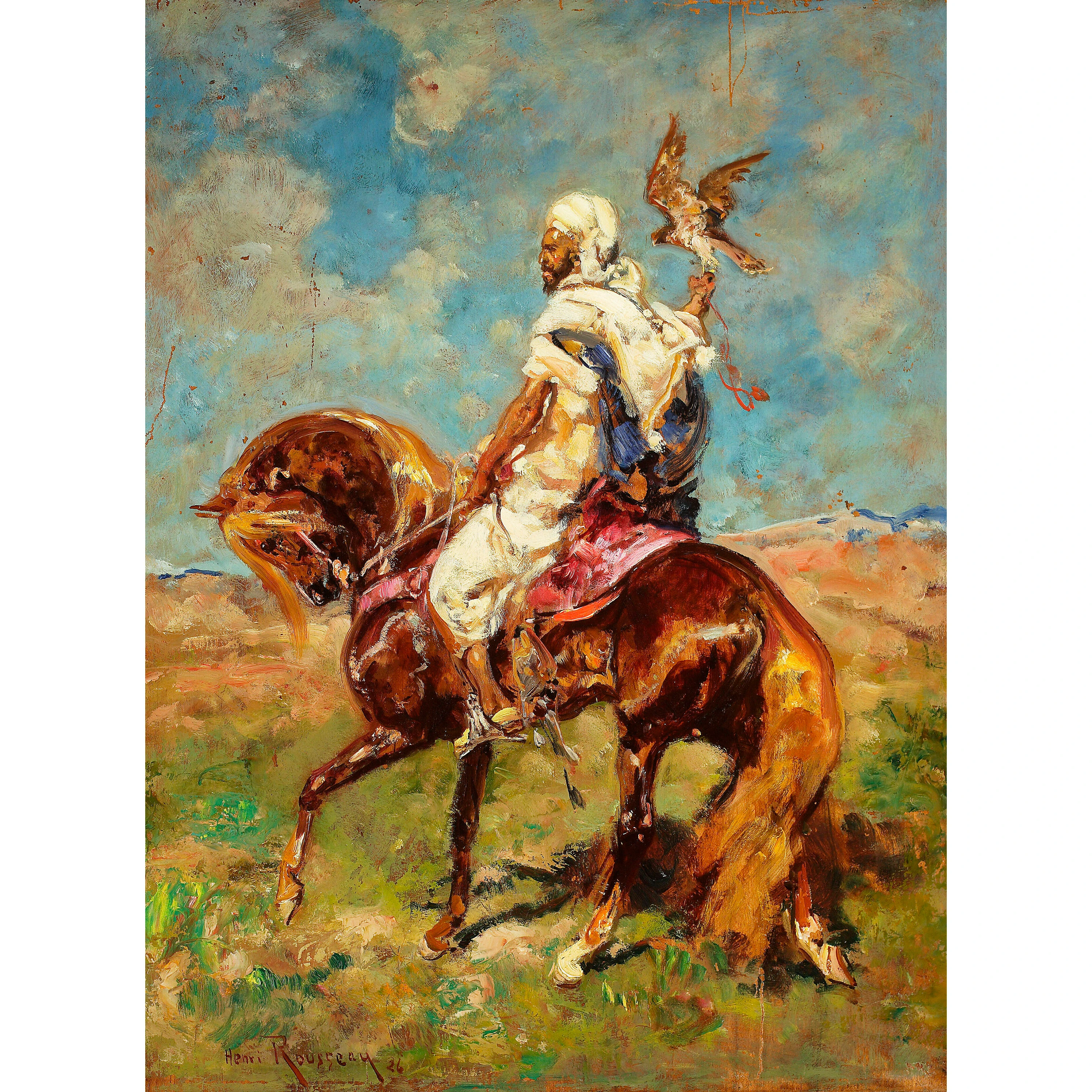 Şahin Yetiştiricisi Arap Süvari - Henri Rousseau
