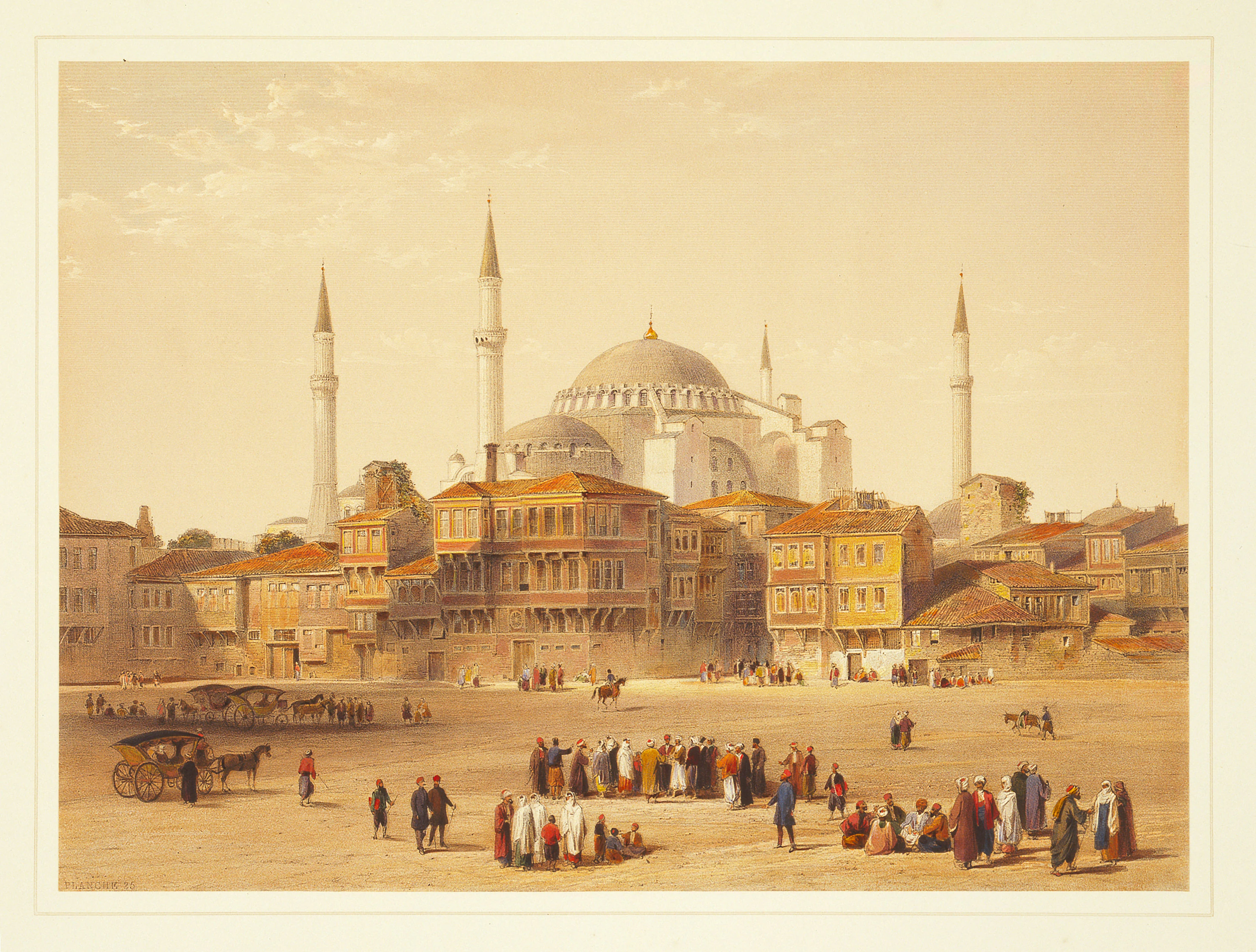 Ayasofya Camii (1868 Tarihli Taşbaskı Resim)