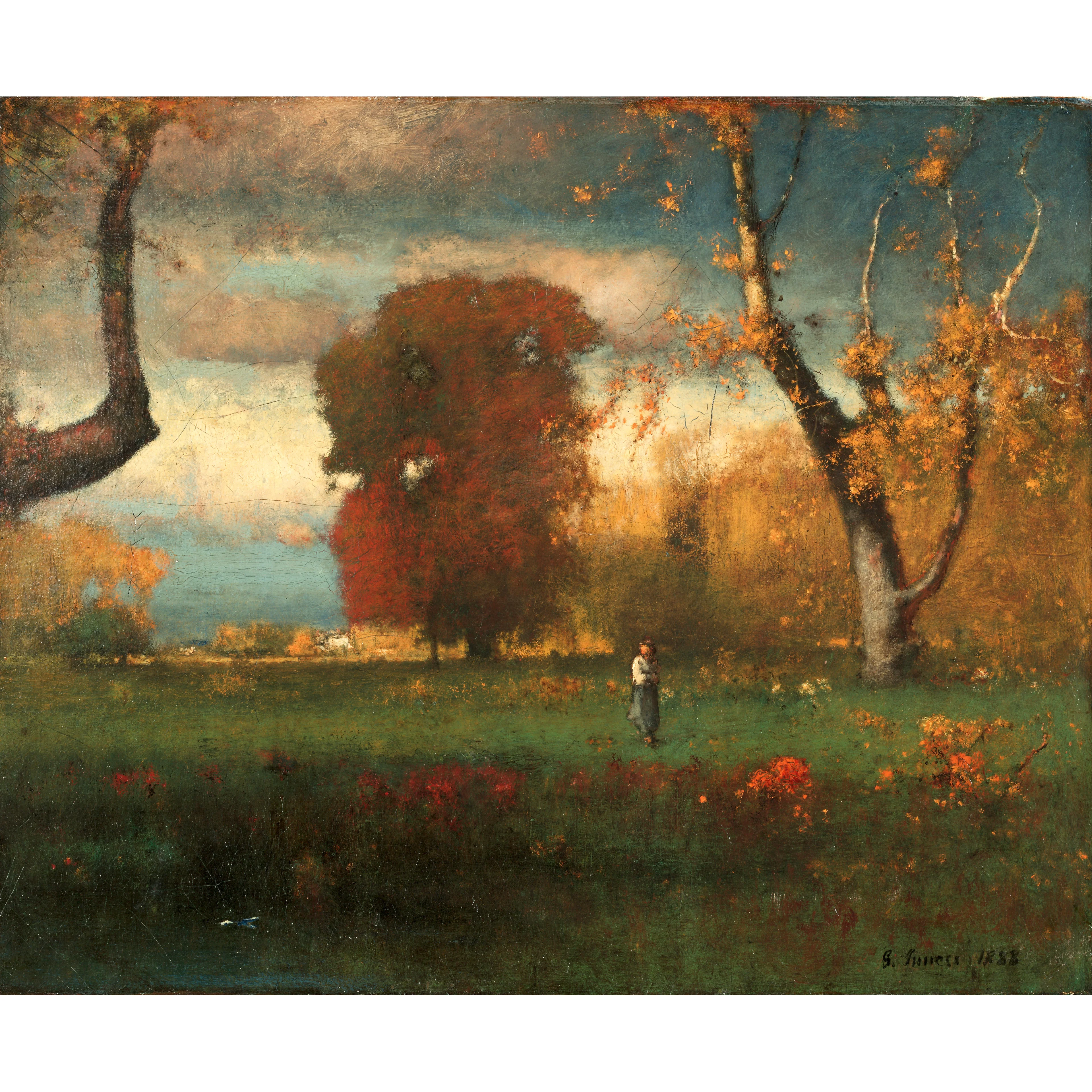 Çınarlı Manzara - George Inness