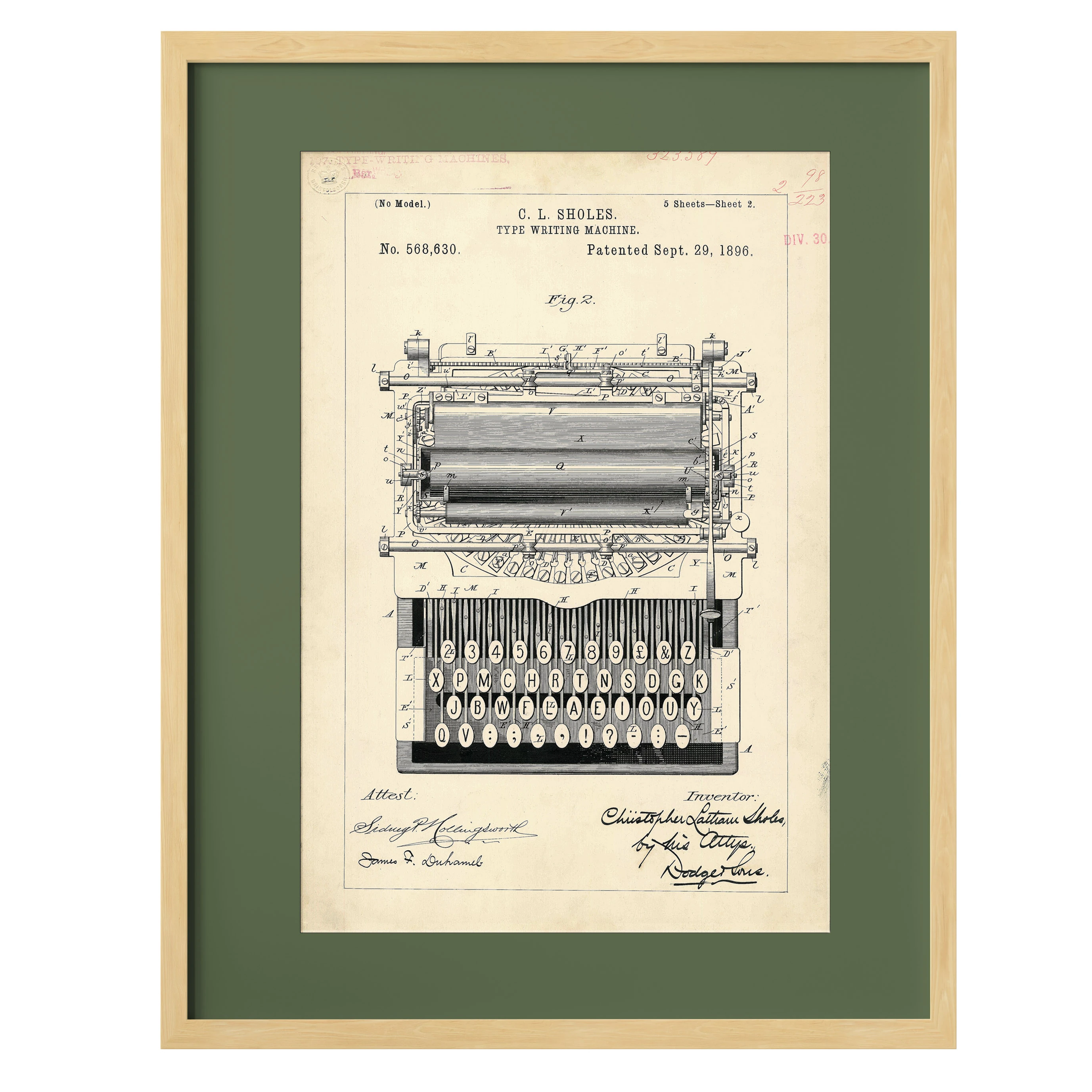 Sholes Daktilo Patenti