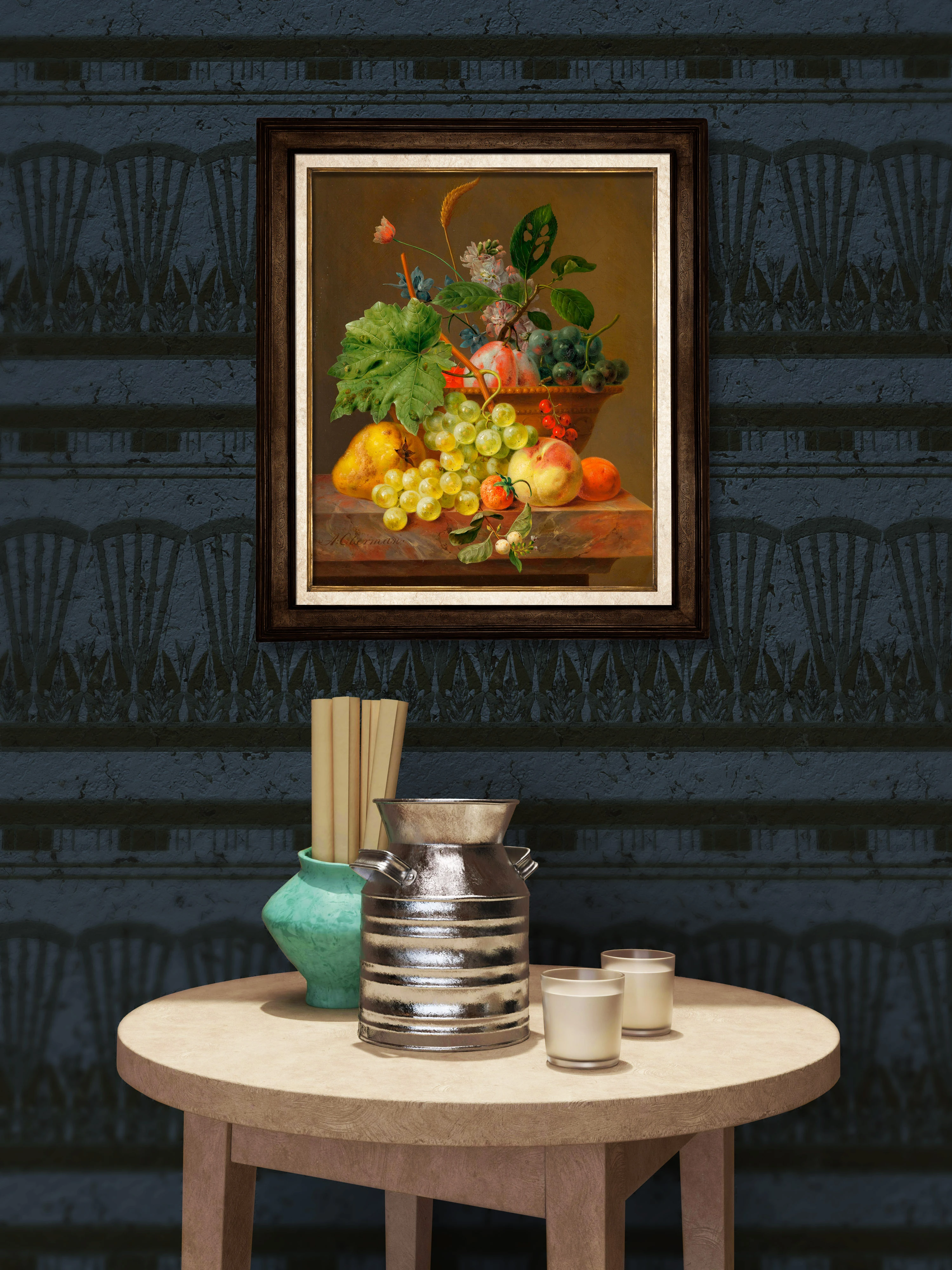 Toprak Kapta Meyveli Natürmort - Anthony Oberman