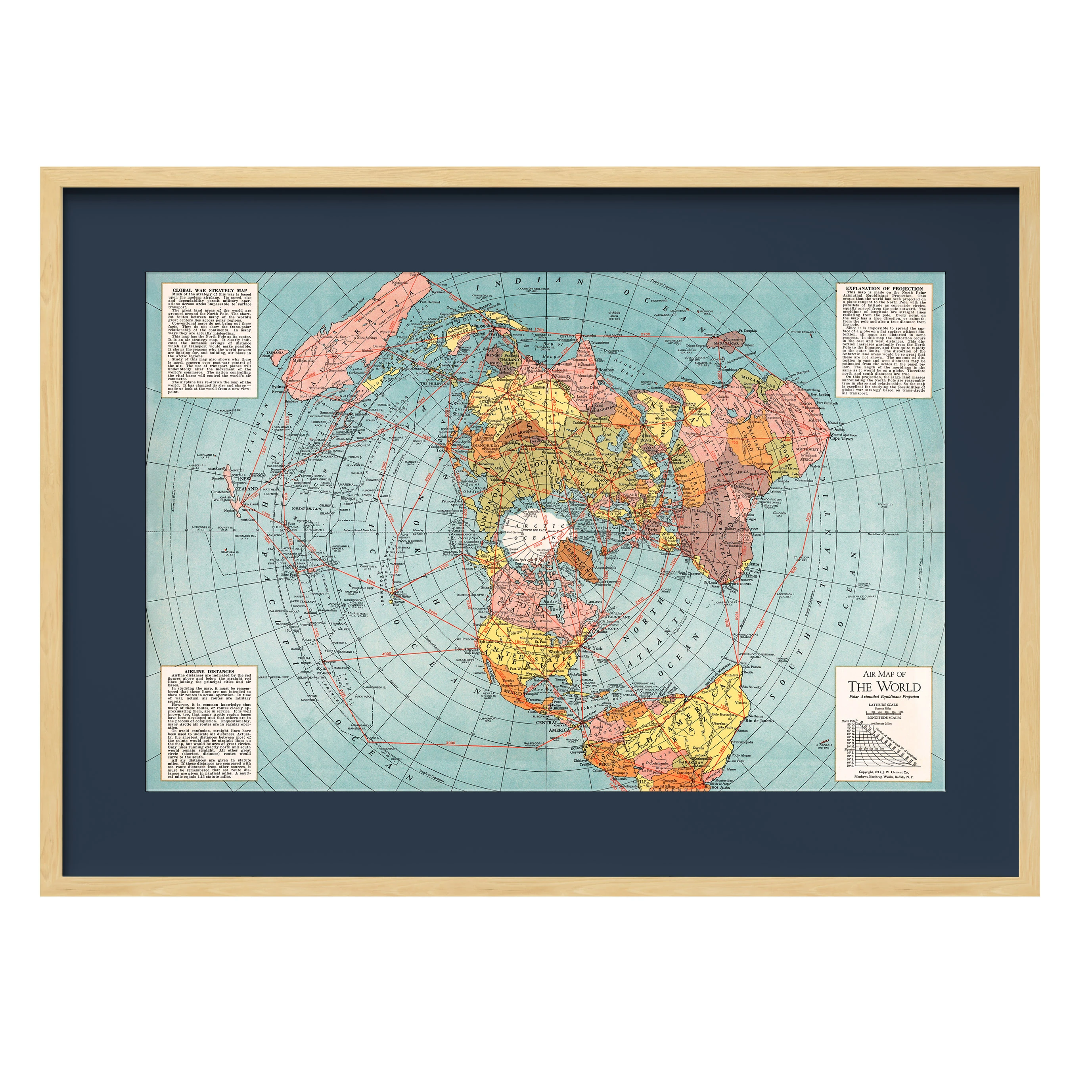 Yeryüzü Hava Yolları Haritası (1943)