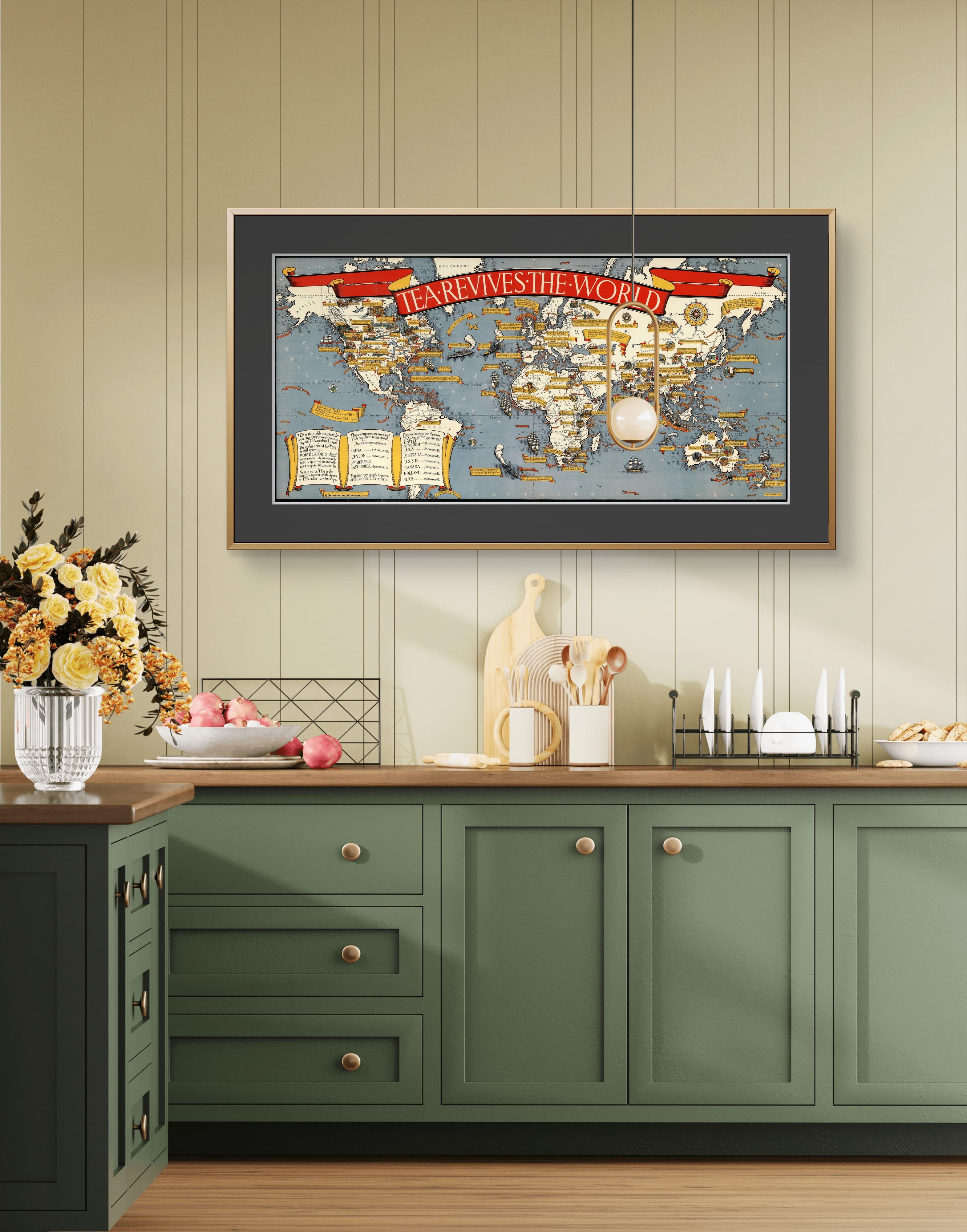 Küresel Çay Ticareti Haritası (1940)