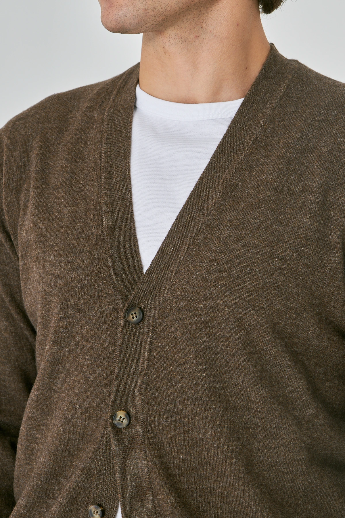 Vizon Saf Kuzu Yünü Hırka