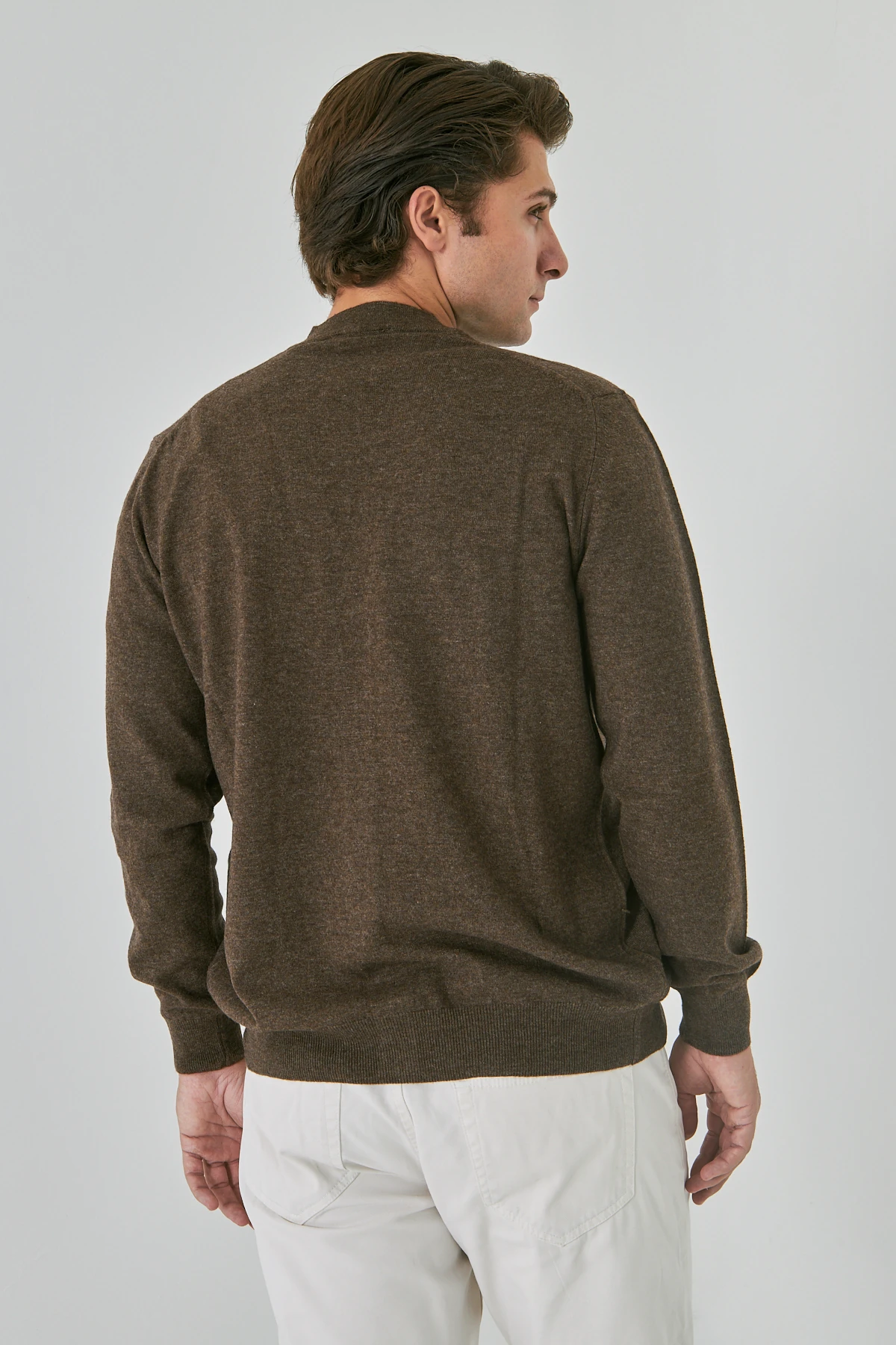 Vizon Saf Kuzu Yünü Hırka