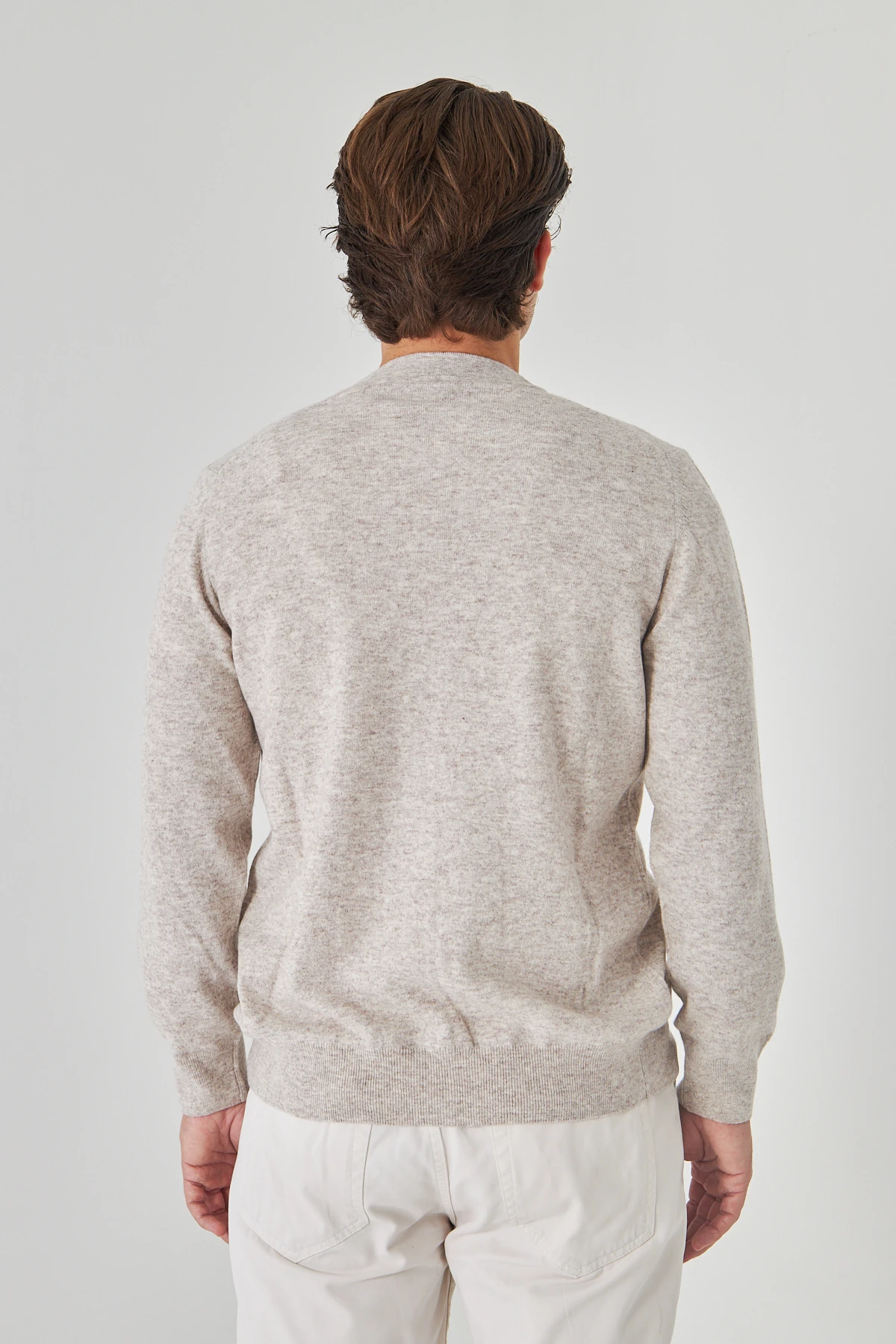 Bej Saf Kuzu Yünü Hırka