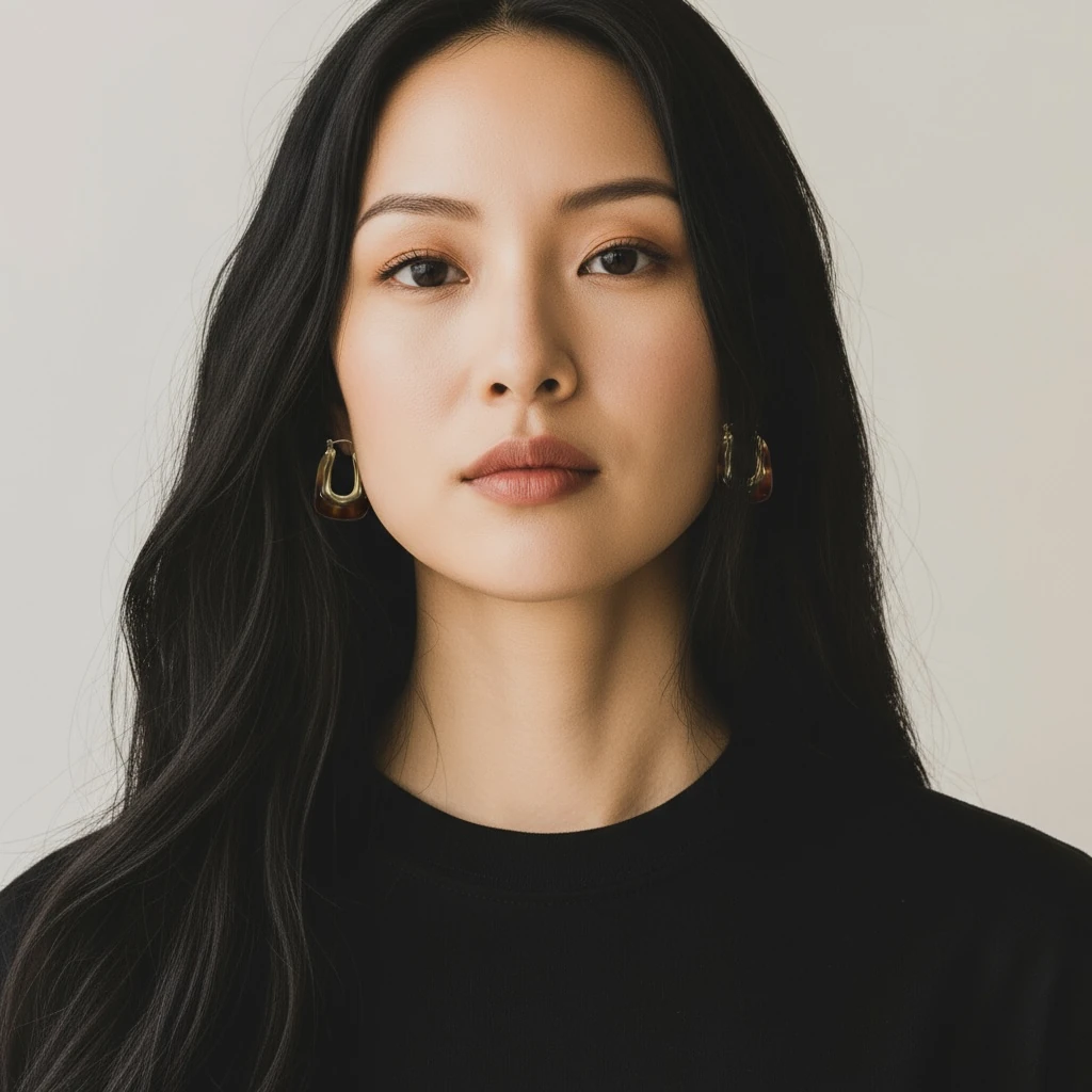 Kahverengi Asetat Detaylı Altın Kaplama Halka Küpe