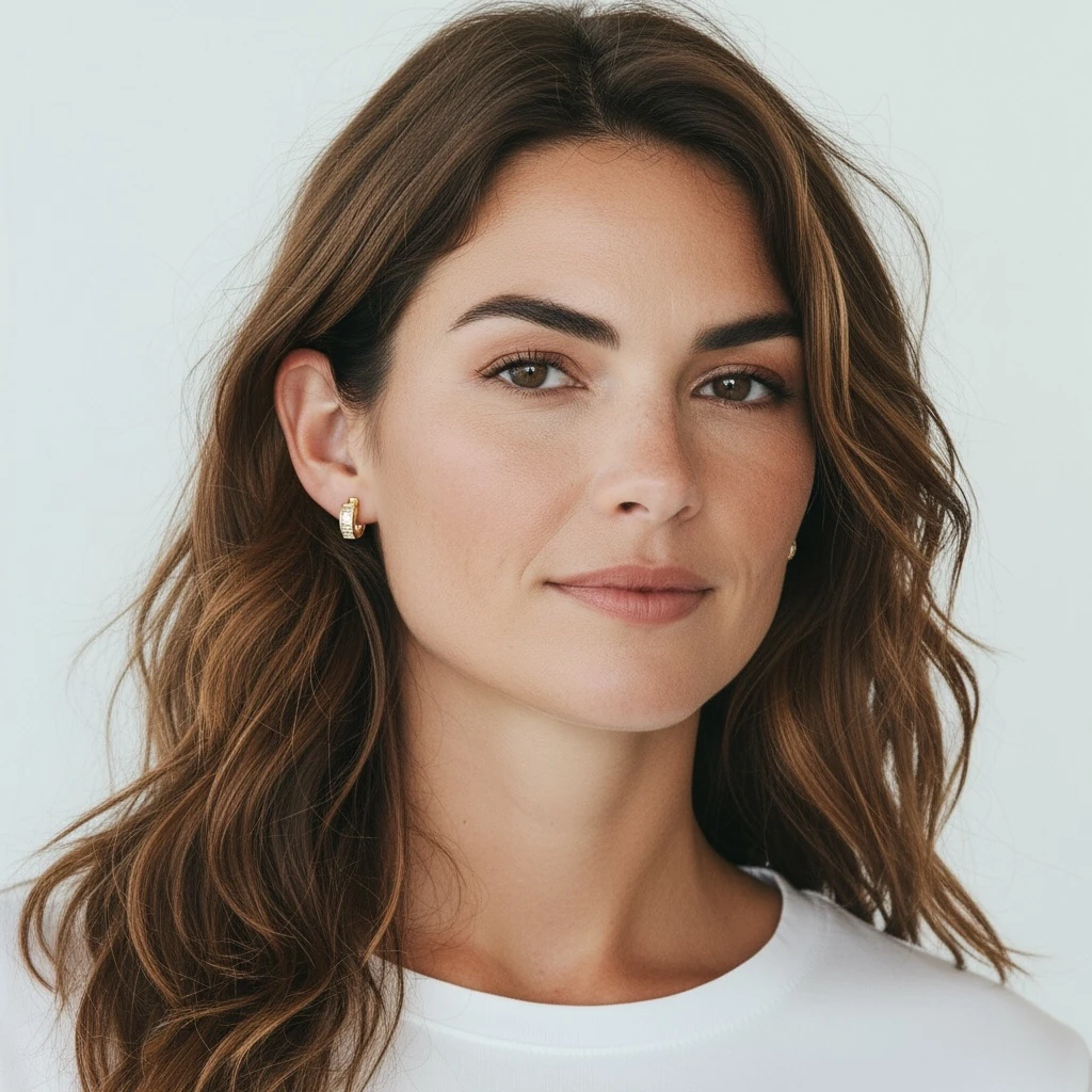 Dikdörtgen Kesim Taşlı Altın Kaplama Halka Küpe