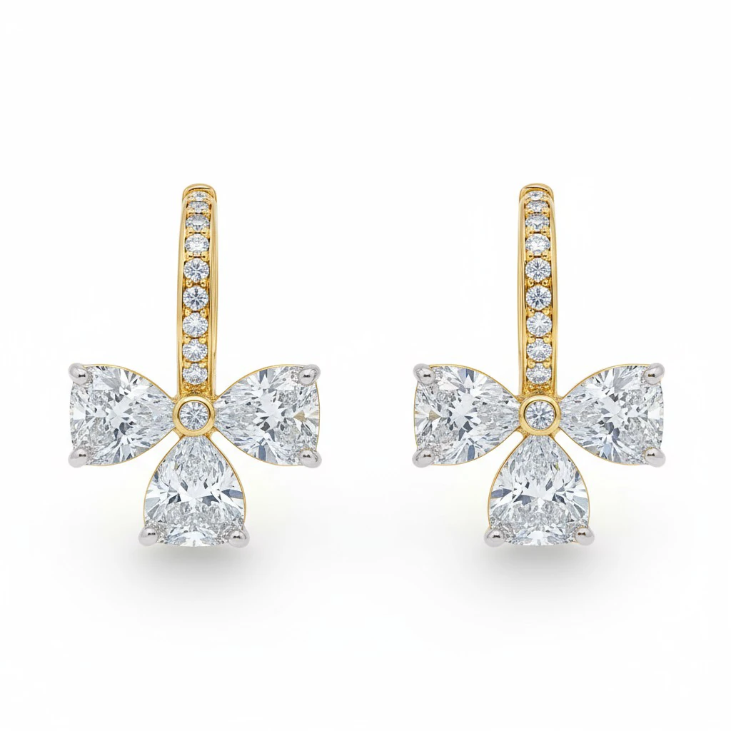 İnci Taş Detaylı Fiyonk Küpe