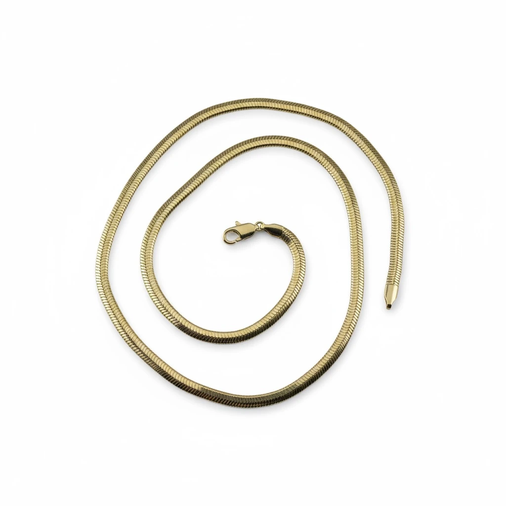 Altın Renk Yılan Zincir Kolye