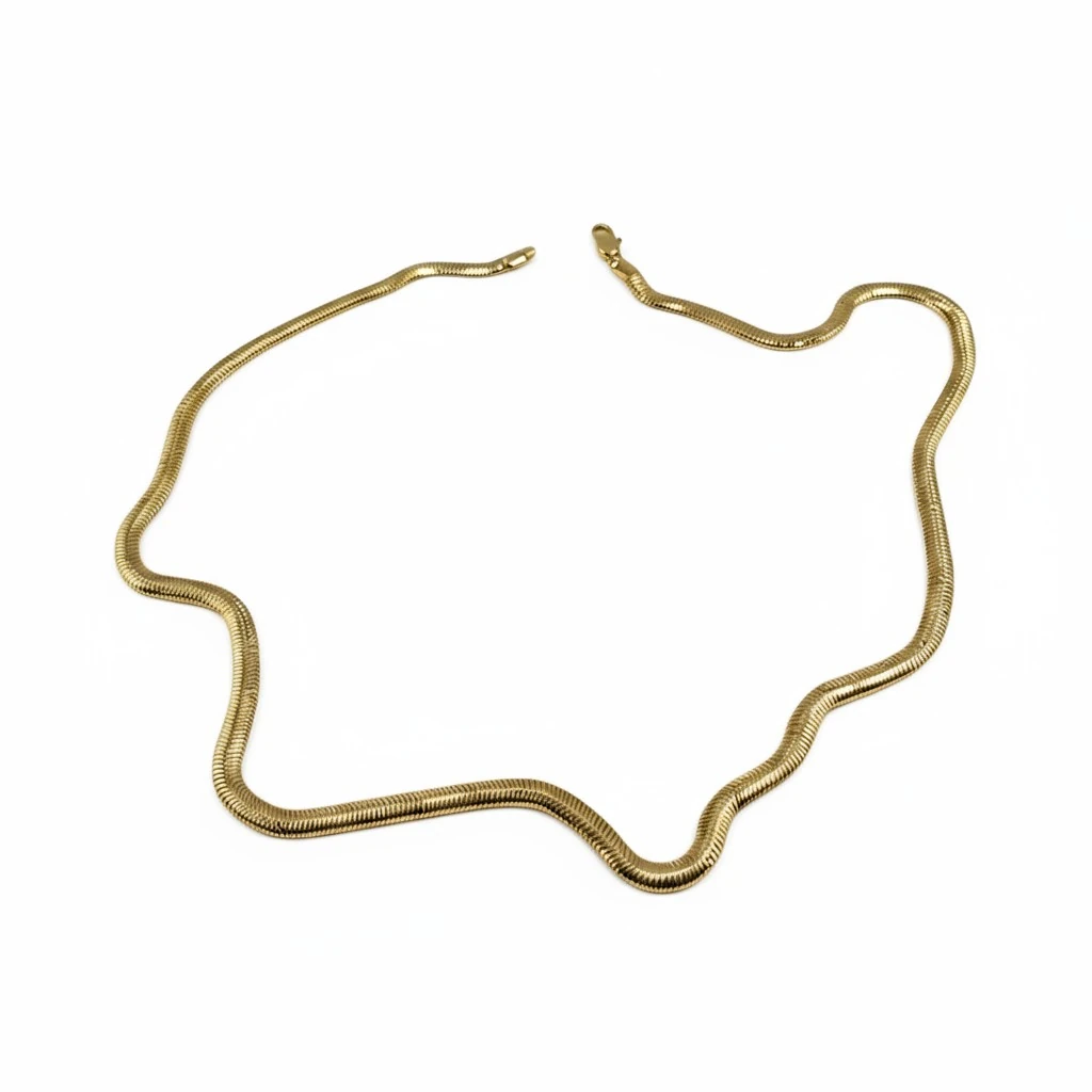 Altın Renk Yılan Zincir Kolye