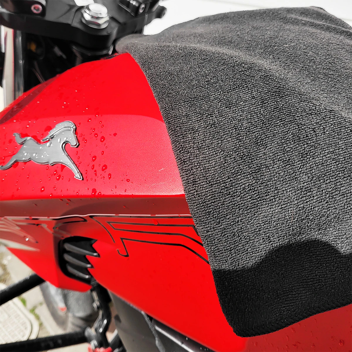 DryRR 2'li Motosiklet Kurulama Havlusu 40x40cm 360GSM - Siyah