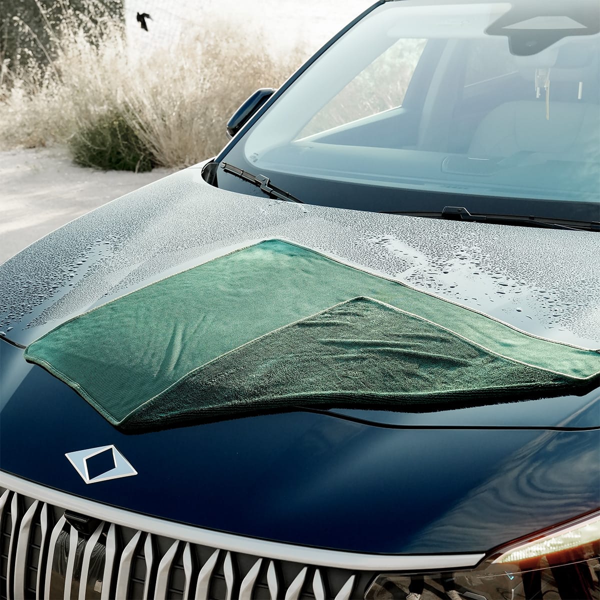 JADE Twisted Pile Mikrofiber Oto Kurulama Havlusu 60×90cm 600GSM – Koyu Yeşil