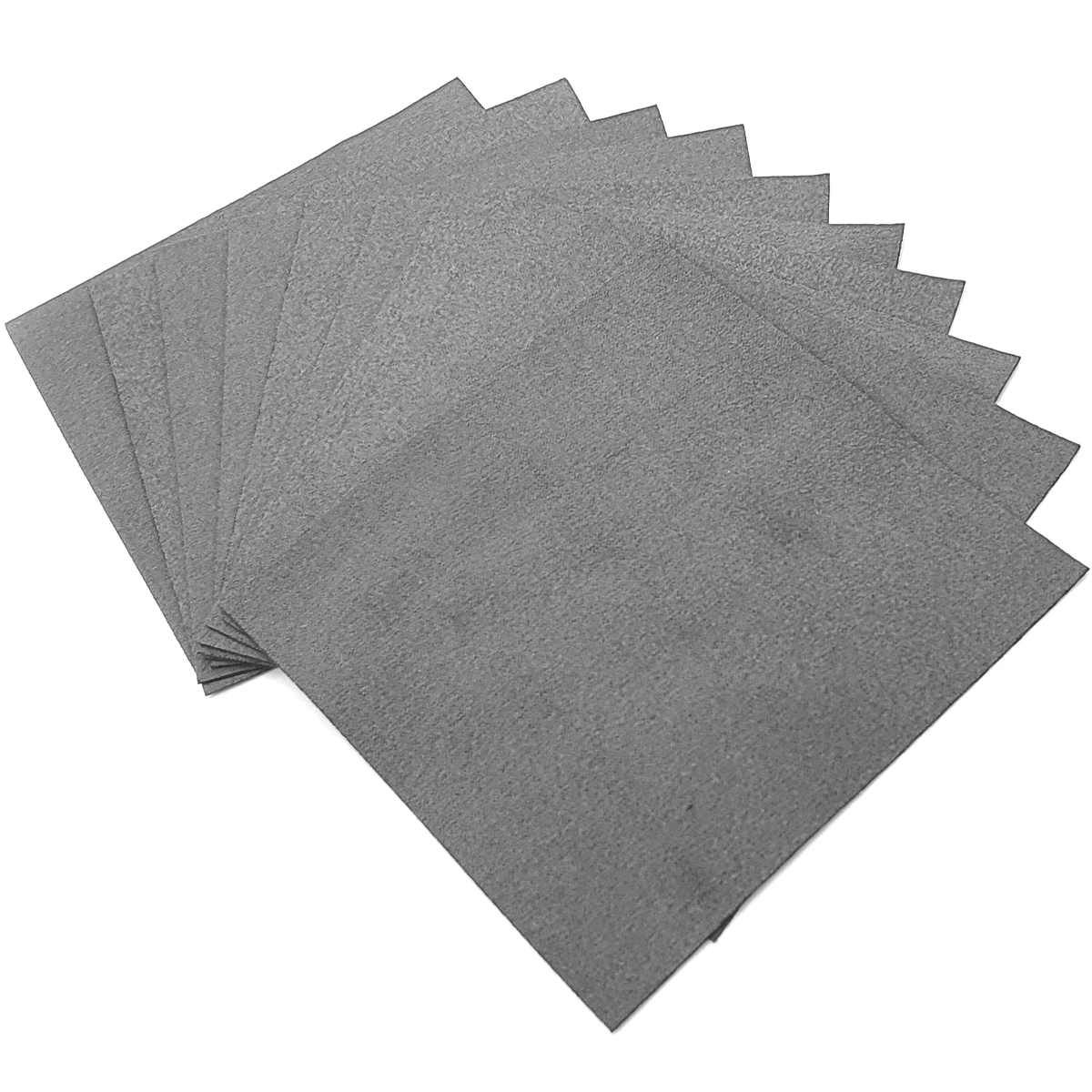 CHROMIC 10'lu Suede Mikrofiber Seramik Uygulama Bezi 10x10 200GSM - Gri