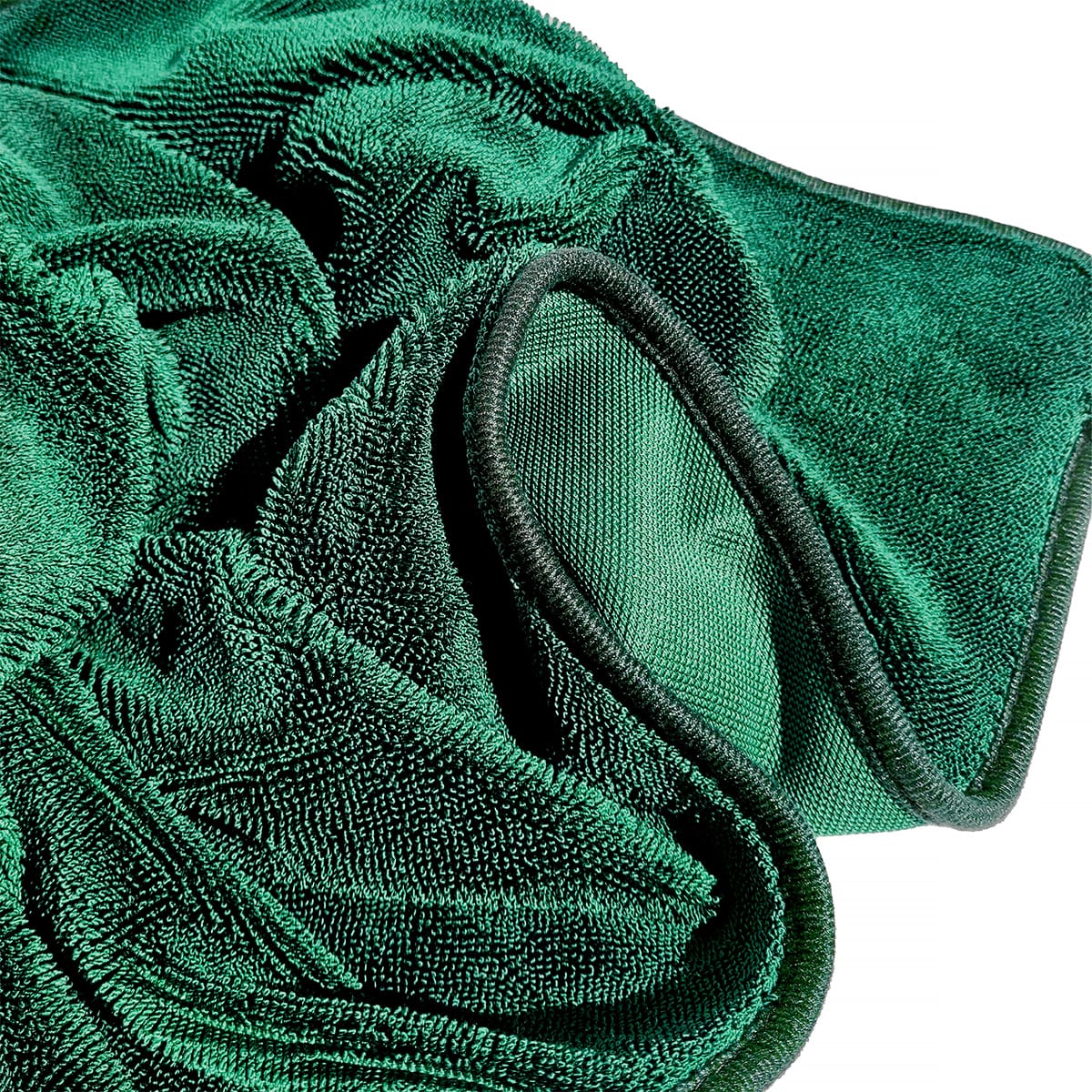 JADE Twisted Pile Mikrofiber Oto Kurulama Havlusu 60×90cm 600GSM – Koyu Yeşil