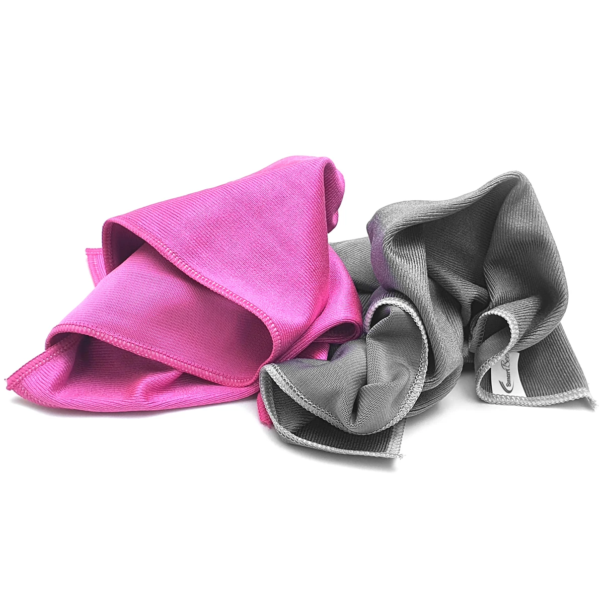 SOSNA 2'li Mikrofiber Kalın Cam Bezi 40x50cm 300GSM - Pembe/Gri