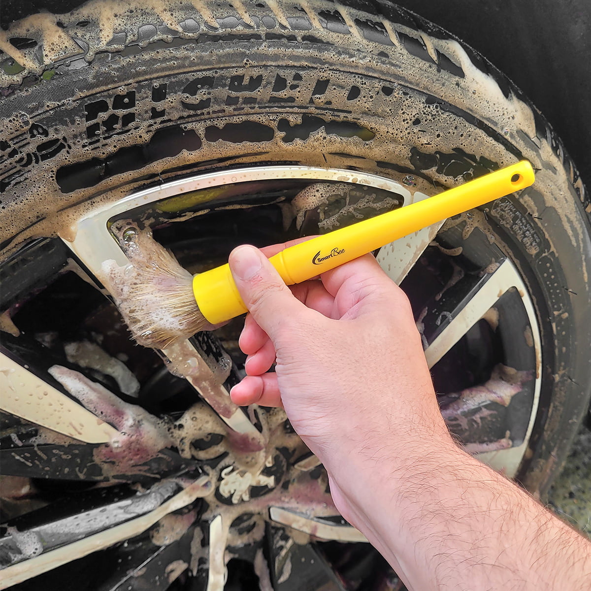 FORCE At Kılı Uçlu Oto Detay Fırçası 19cm 30mm