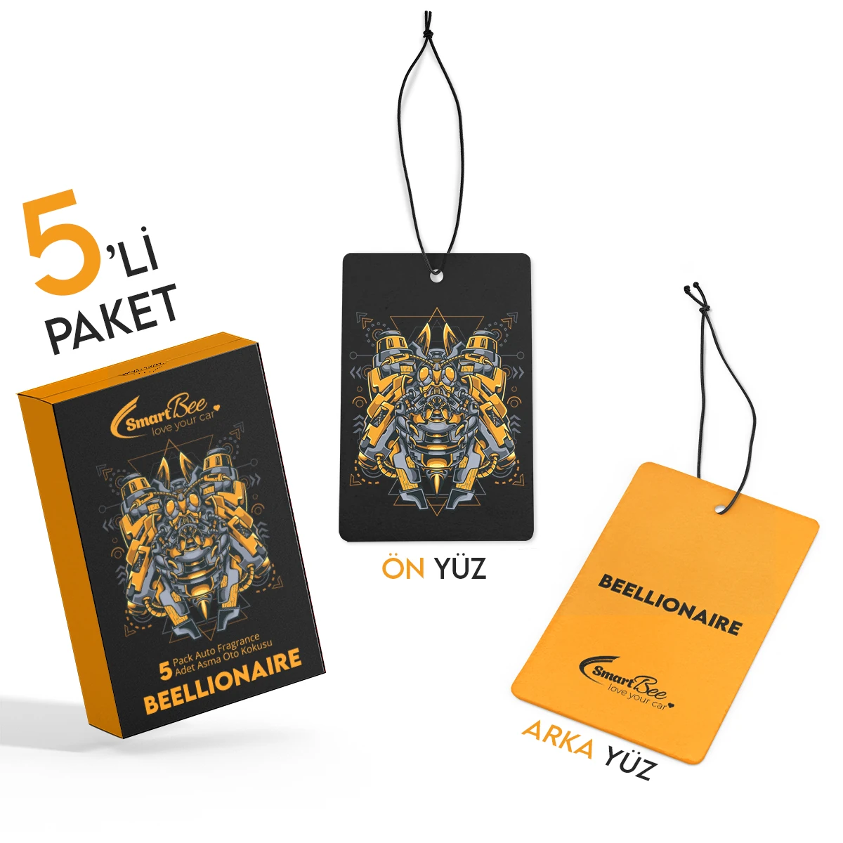 BEELLIONAIRE 5'li Paket Asma Oto Kokusu