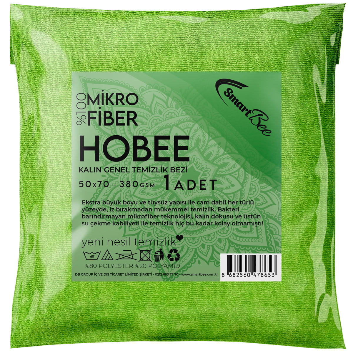 Hobee Mikrofiber Genel Temizlik Bezi 50x70 380GSM