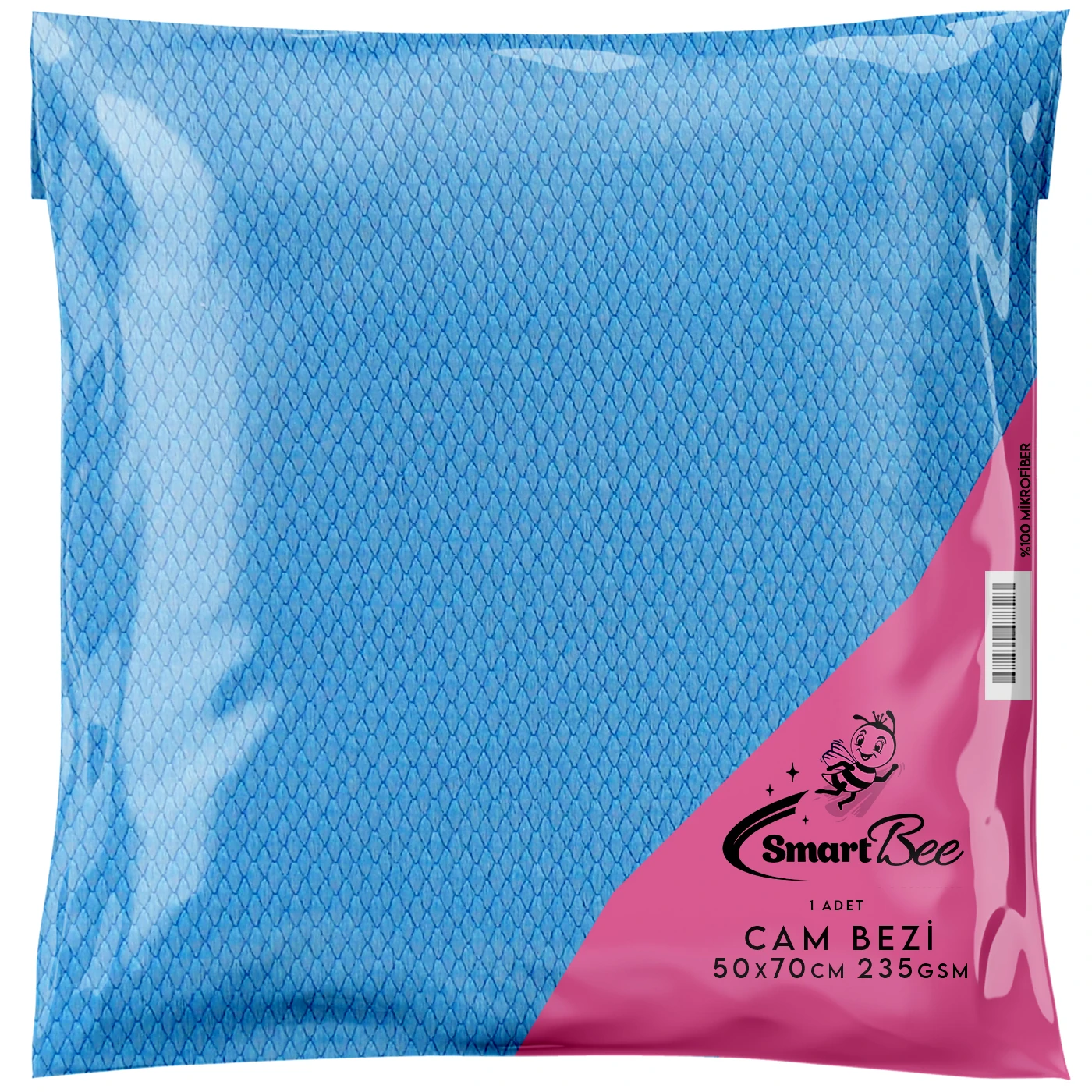 Hobee Mikrofiber Cam Silme Bezi 50x70 235gr/m2 - Mavi