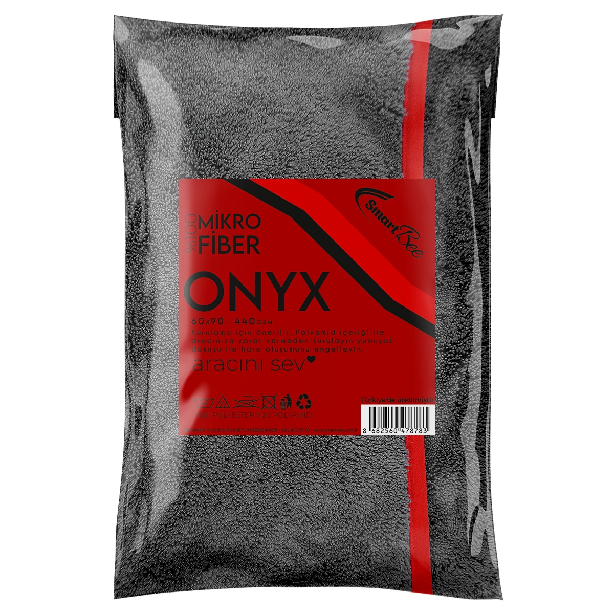 ONYX Mikrofiber Oto Kurulama Havlusu 60x90cm 440GSM - Antrasit