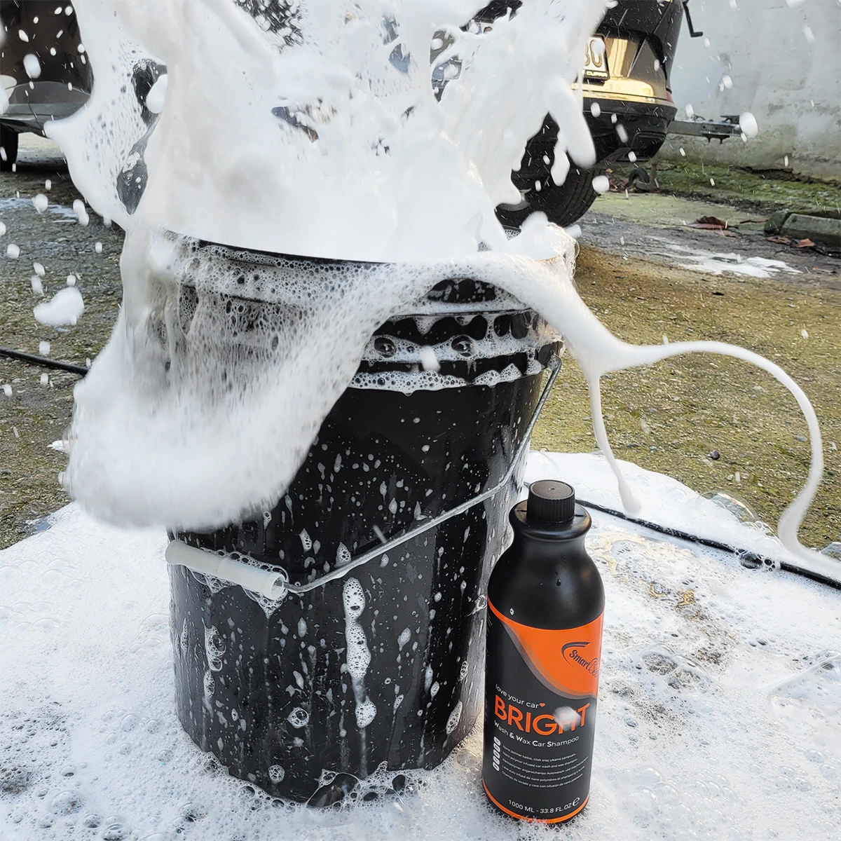 BRIGHT Hidrofobik Cilalı Oto Yıkama Şampuanı - 1000 ml