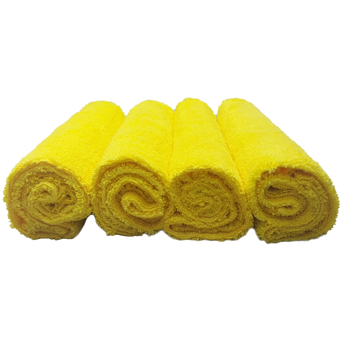 FLUFFY 4'lü Mikrofiber Lazer Kesim Cila Bezi 40x40 380GSM - Sarı