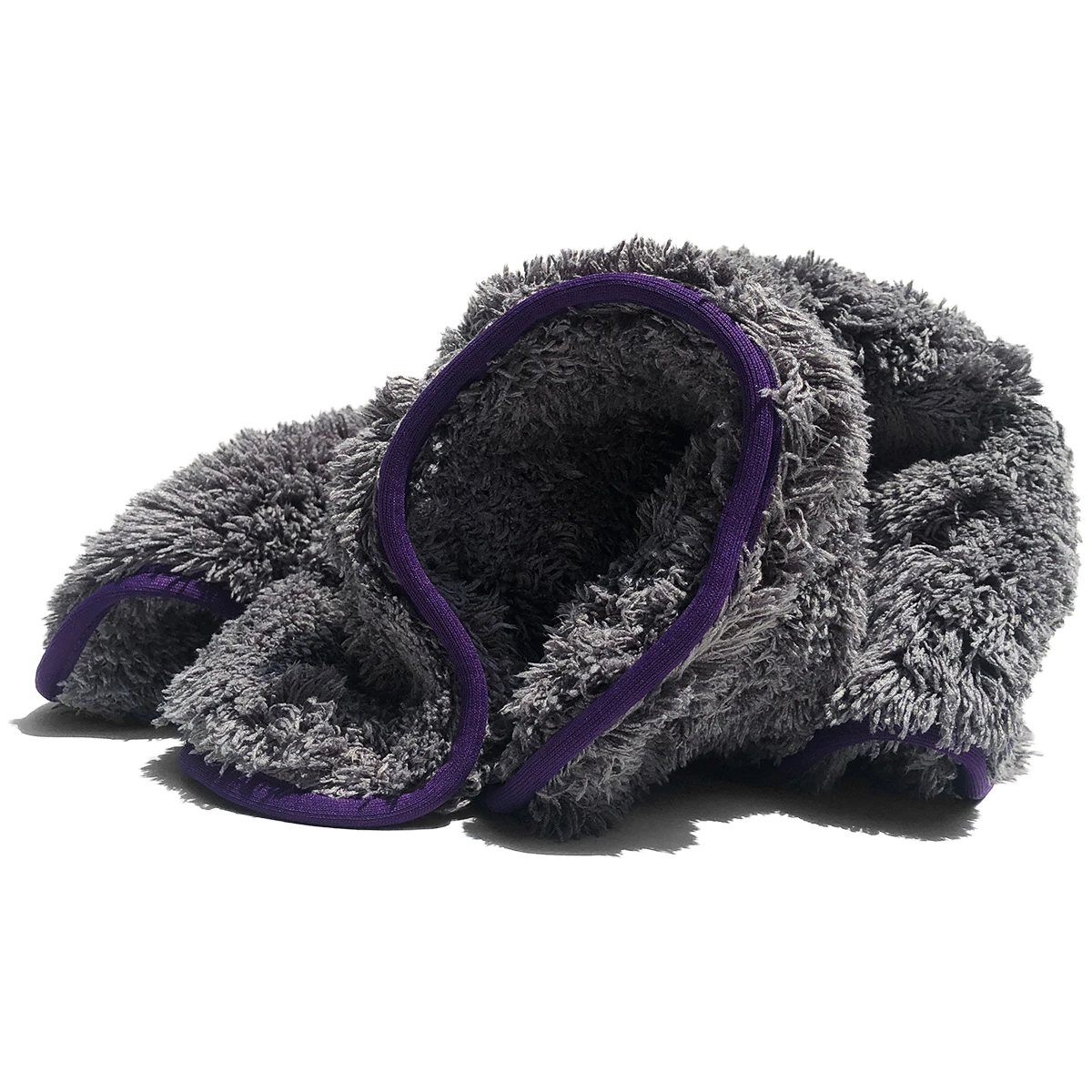 BABBA Medium Çift Kat Mikrofiber Oto Kurulama Havlusu 40x60 1300GSM - Koyu Gri