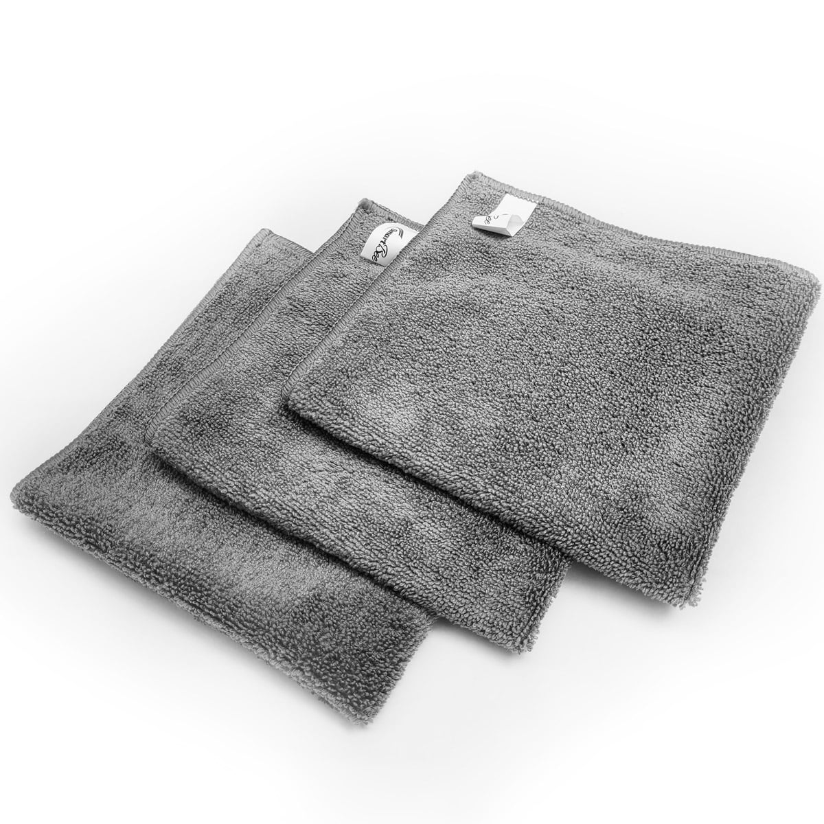 CHROMA 3'lü Mikrofiber Oto Temizlik Bezi 40x40 265GSM - Antrasit