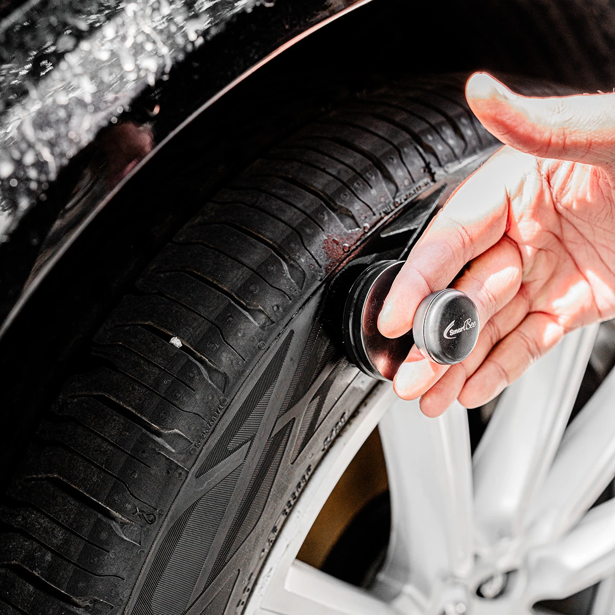 SILKY BRUSH Yuvarlak Lastik Parlatıcı Uygulama Aplikatör Fırçası