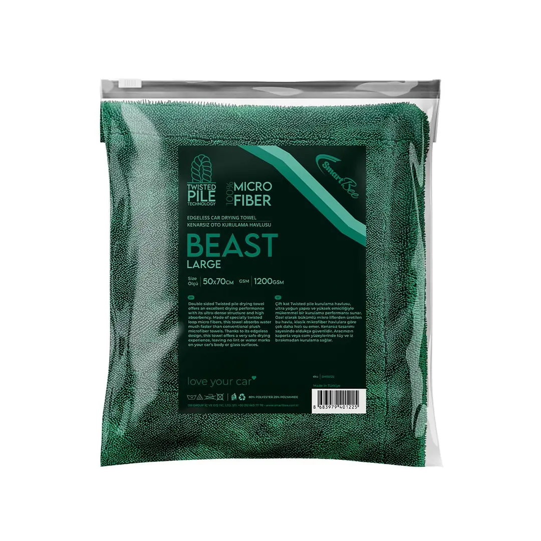 BEAST Çift Kat Twisted Pile Mikrofiber Oto Kurulama Havlusu 50