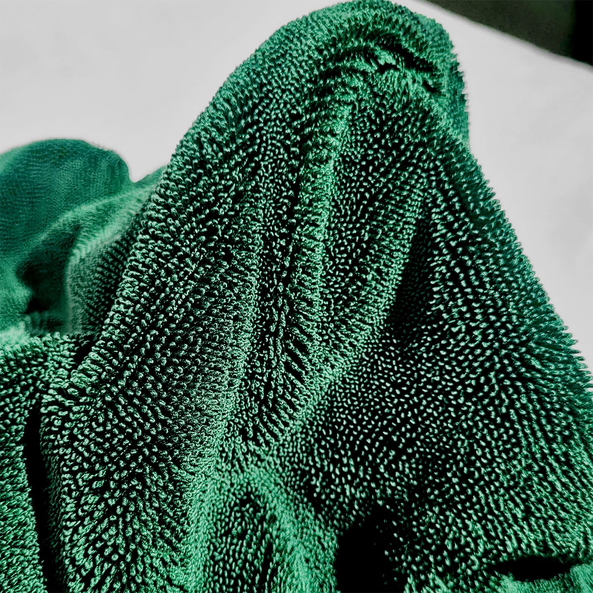 BEAST Çift Kat Twisted Pile Mikrofiber Oto Kurulama Havlusu 50×70cm 1200GSM – Koyu Yeşil