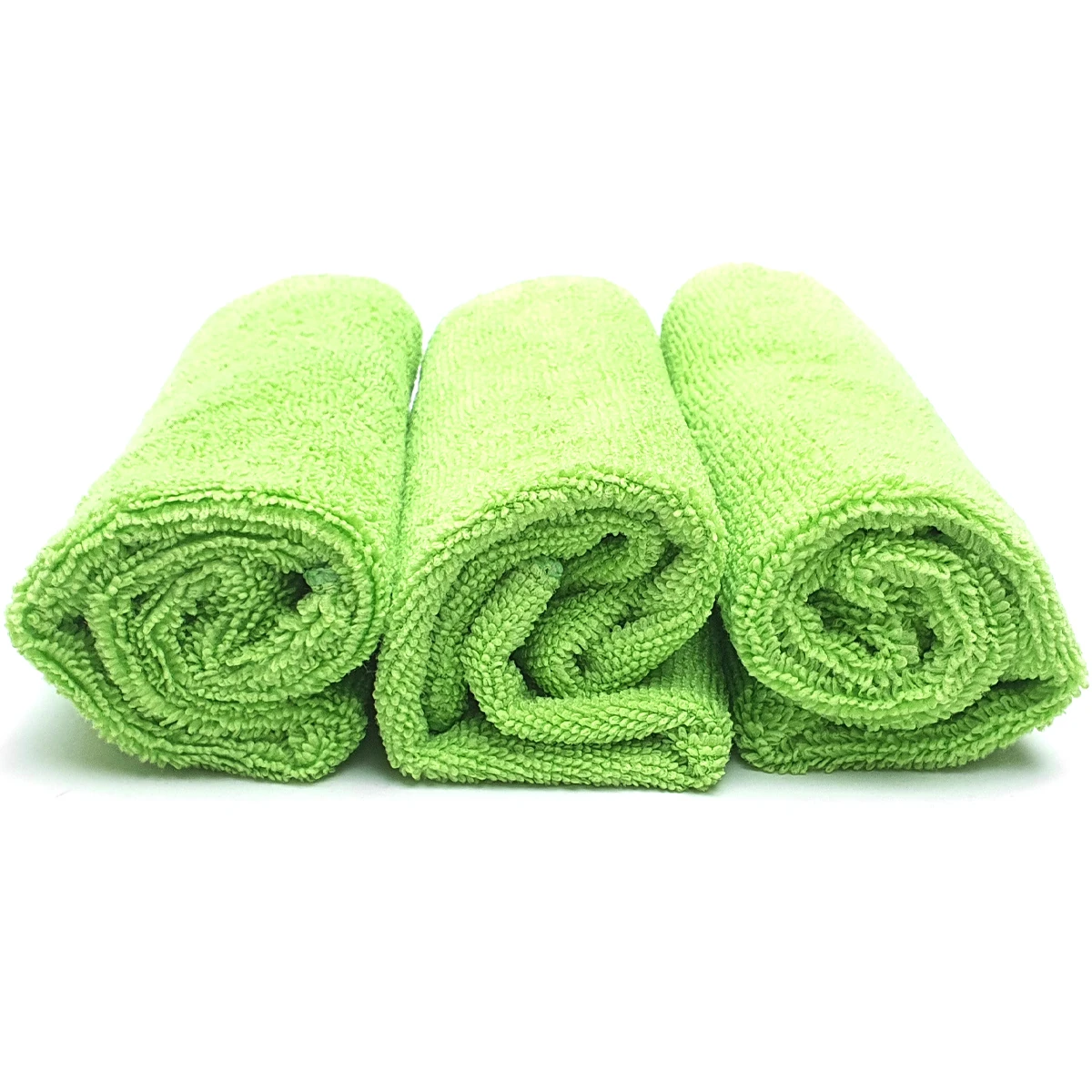 ADAMITE 3'lü Mikrofiber Oto Temizlik Bezi 40x40 265GSM - Yeşil