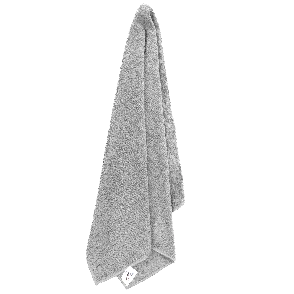 Mikrofiber Kareli Araç Kurulama Bezi 50x70cm 380GSM - Antrasit